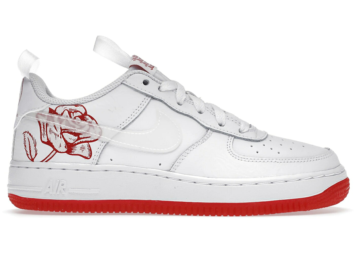 ナイキ 御徒面子 白いこと 白いこと 赤 赤いこと 空軍 お坊っちゃん キッズ NIKE AIR FORCE 1 LOW BODEGA PLASTIC BAG (GS) / WHITE WHITE UNIVERSITY RED もの言う花 マタニティ スニーカー