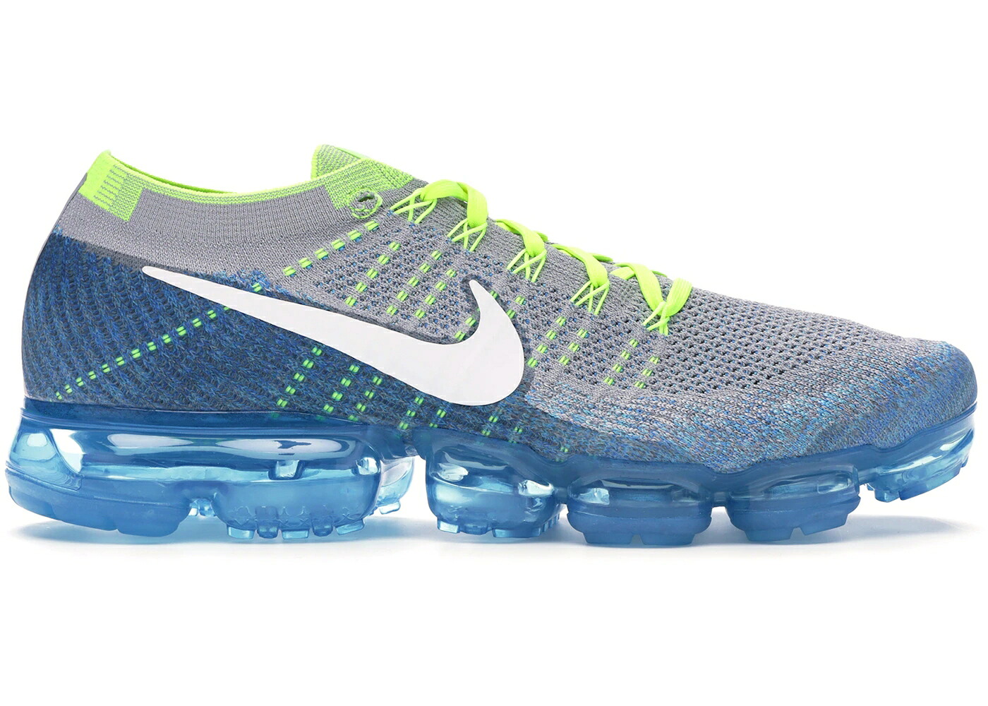ナイキ 灰色 グレー 白色 ホワイト 青色 ブルー エアヴェイパーマックス スニーカー メンズ NIKE AIR VAPORMAX SPRITE / WOLF GREY WHITE CHLORINE BLUE