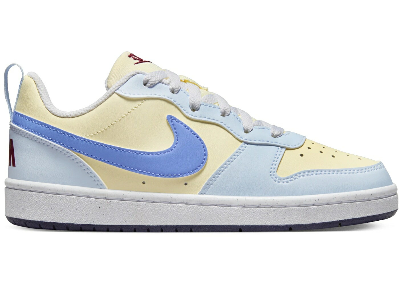 ナイキ コート 白色 ホワイト 青色 ブルー ポーラー コートバーロウ ジュニア キッズ NIKE COURT BOROUGH LOW RECRAFT COCONUT MILK WHITE BLUE TINT POLAR (GS) / COCONUT MILK WHITE BLUE TINT ベビー マタニティ ス