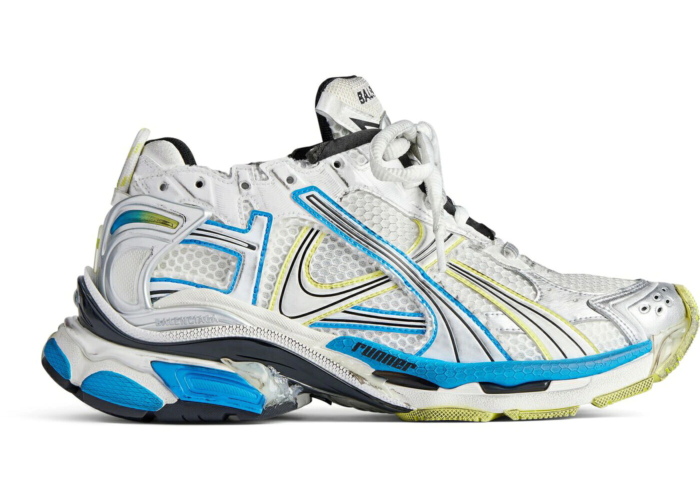 バレンシアガ 白色 ホワイト 黄色 イエロー 青色 ブルー スニーカー メンズ BALENCIAGA RUNNER WHITE YELLOW BLUE / WHITE YELLOW BLUE|スニケス