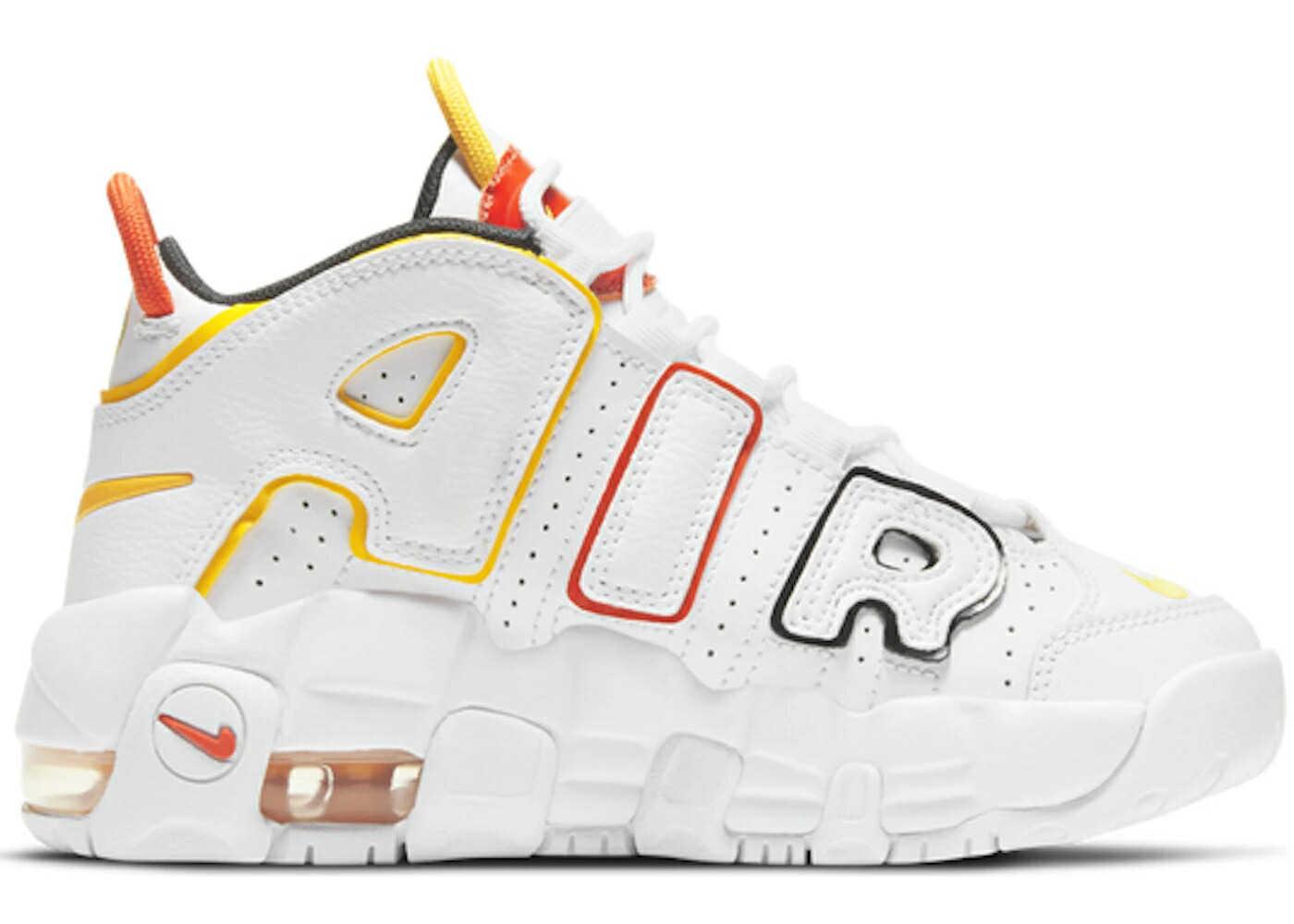 ナイキ アップテンポ 白色 ホワイト エアモアアップテンポ モアテン ジュニア キッズ NIKE AIR MORE UPTEMPO RAYGUNS (PS) / WHITE MULTI COLOR ベビー マタニティ スニーカー