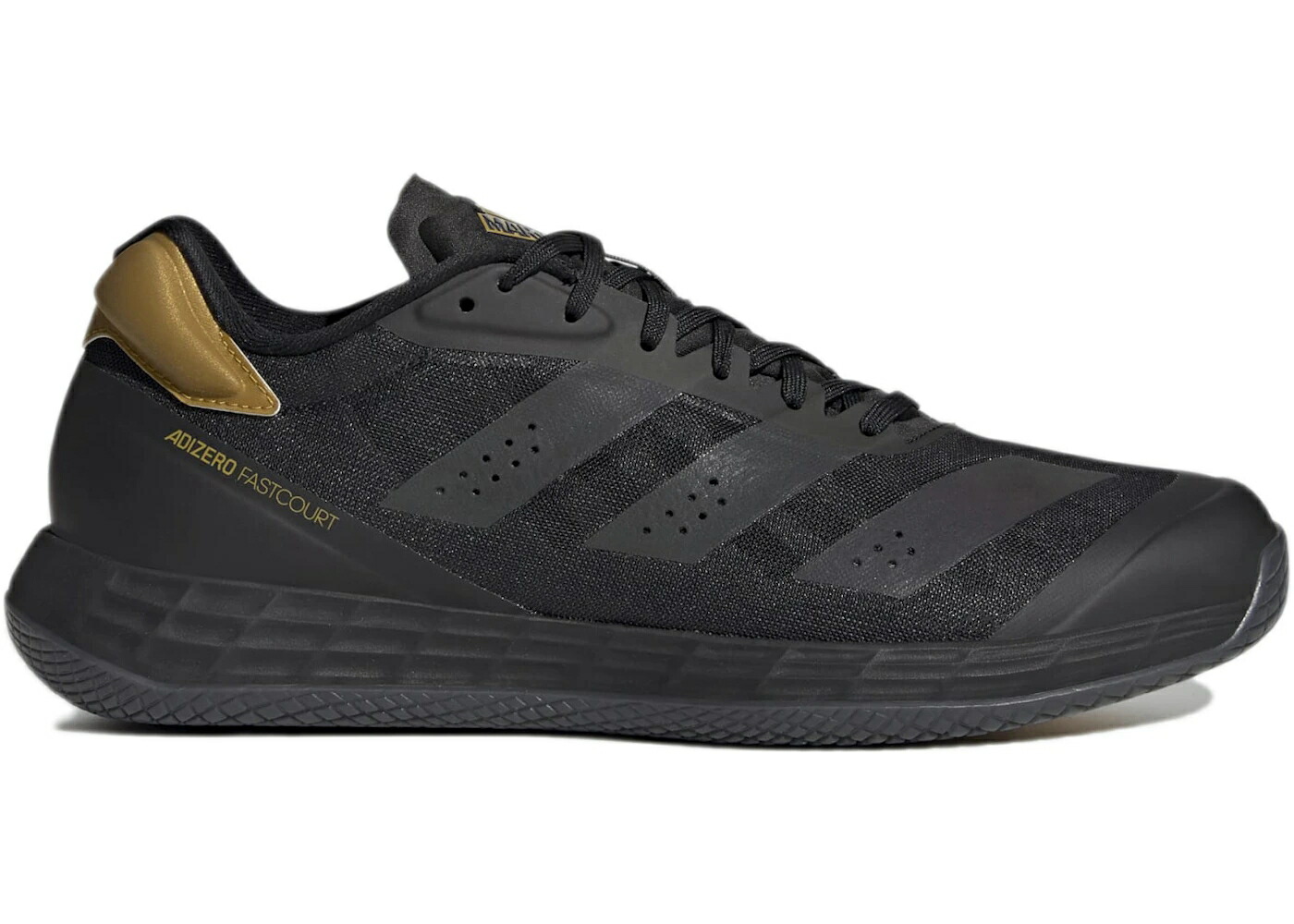 アディダス アディゼロ 中核グループ 黒いこと 黒いこと ゴールド 1.5 スニーカー メンズ ADIDAS ADIZERO FASTCOURT MARVEL THOR / CORE BLACK REFLECTIVE GOLD CORE