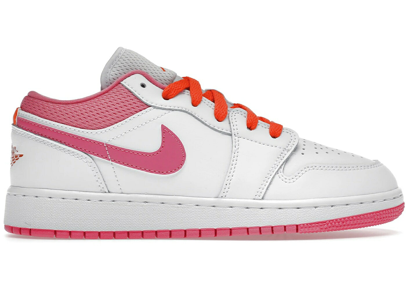 ナイキ ジョーダン 橙 オレンジ色 白いこと 白いこと お坊っちゃん キッズ JORDAN 1 LOW PINKSICLE ORANGE (GS) / WHITE SAFETY ORANGE PINKSICLE もの言う花 マタニティ スニーカー