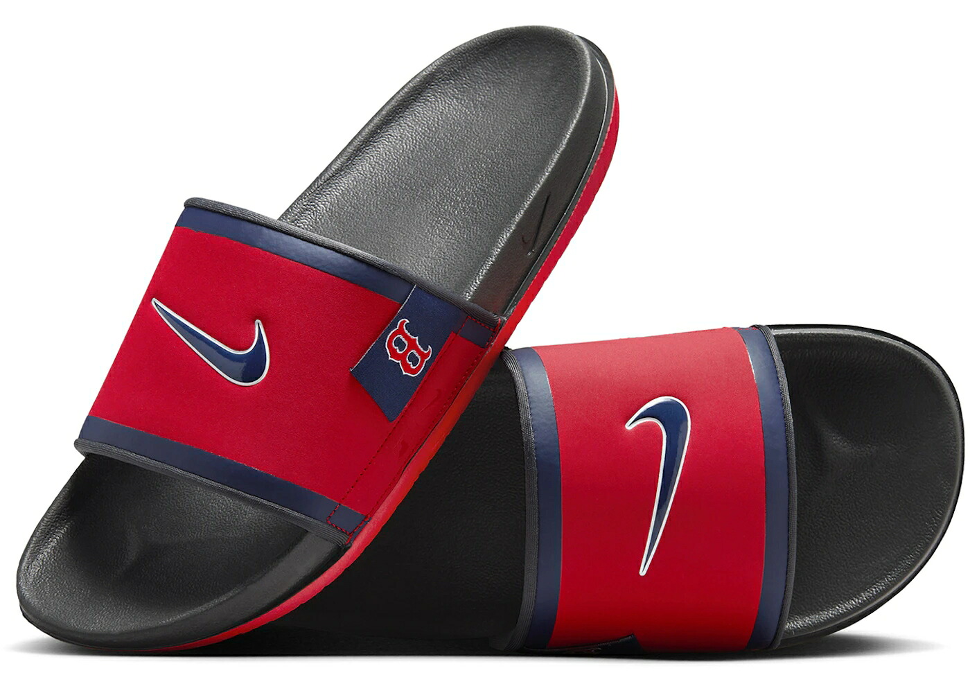 ナイキ サンダル 豆の町 赤 赤いこと 薄墨色 薄墨色 赤いこと靴下 スニーカー メンズ NIKE OFFCOURT SLIDE BOSTON RED SOX / SPORT RED DARK SMOKE GREY メンズ靴-スニーカー