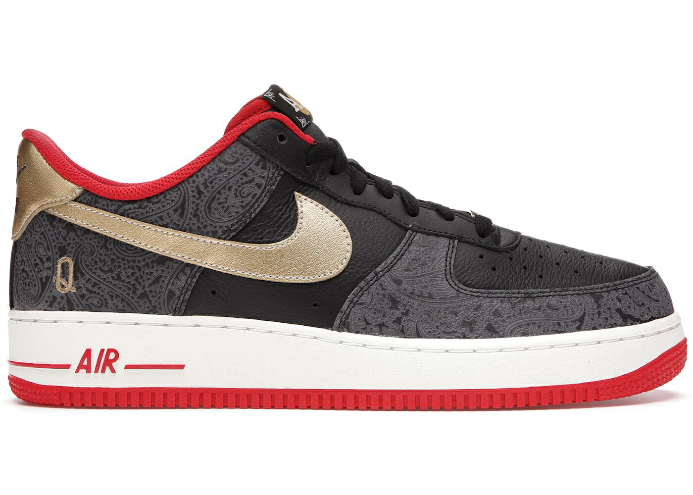 ナイキ 黒いこと 黒いこと ゴールド 空軍 スニーカー メンズ NIKE AIR FORCE 1 LOW SPADES / BLACK METALLIC GOLD UNIVERSITY