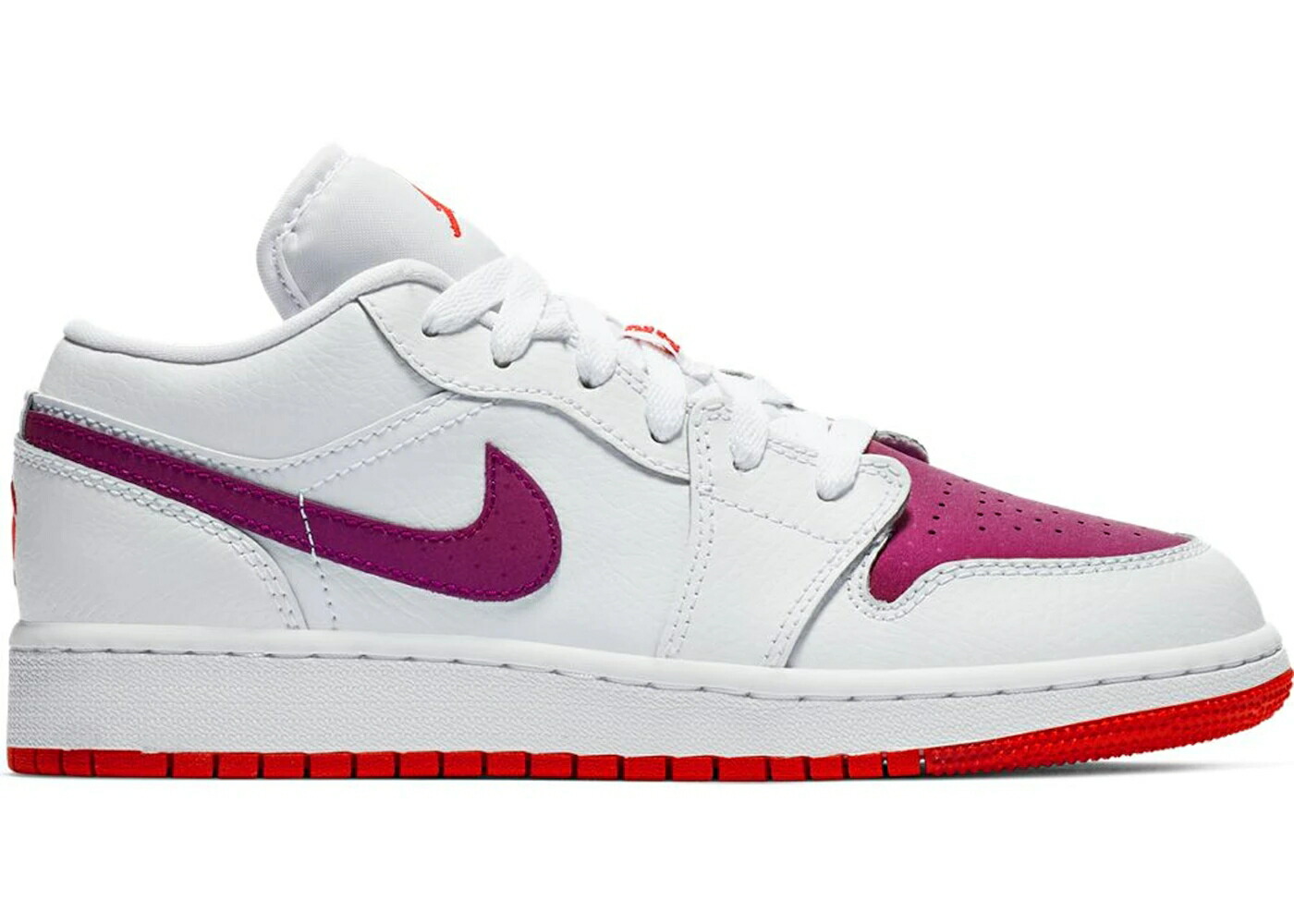 ナイキ ジョーダン 白いこと 白いこと 混雑時 サクラ色 お坊っちゃん キッズ JORDAN 1 LOW WHITE TRUE BERRY (GS) / WHITE RUSH PINK TRUE BERRY もの言う花 マタニティ スニーカー