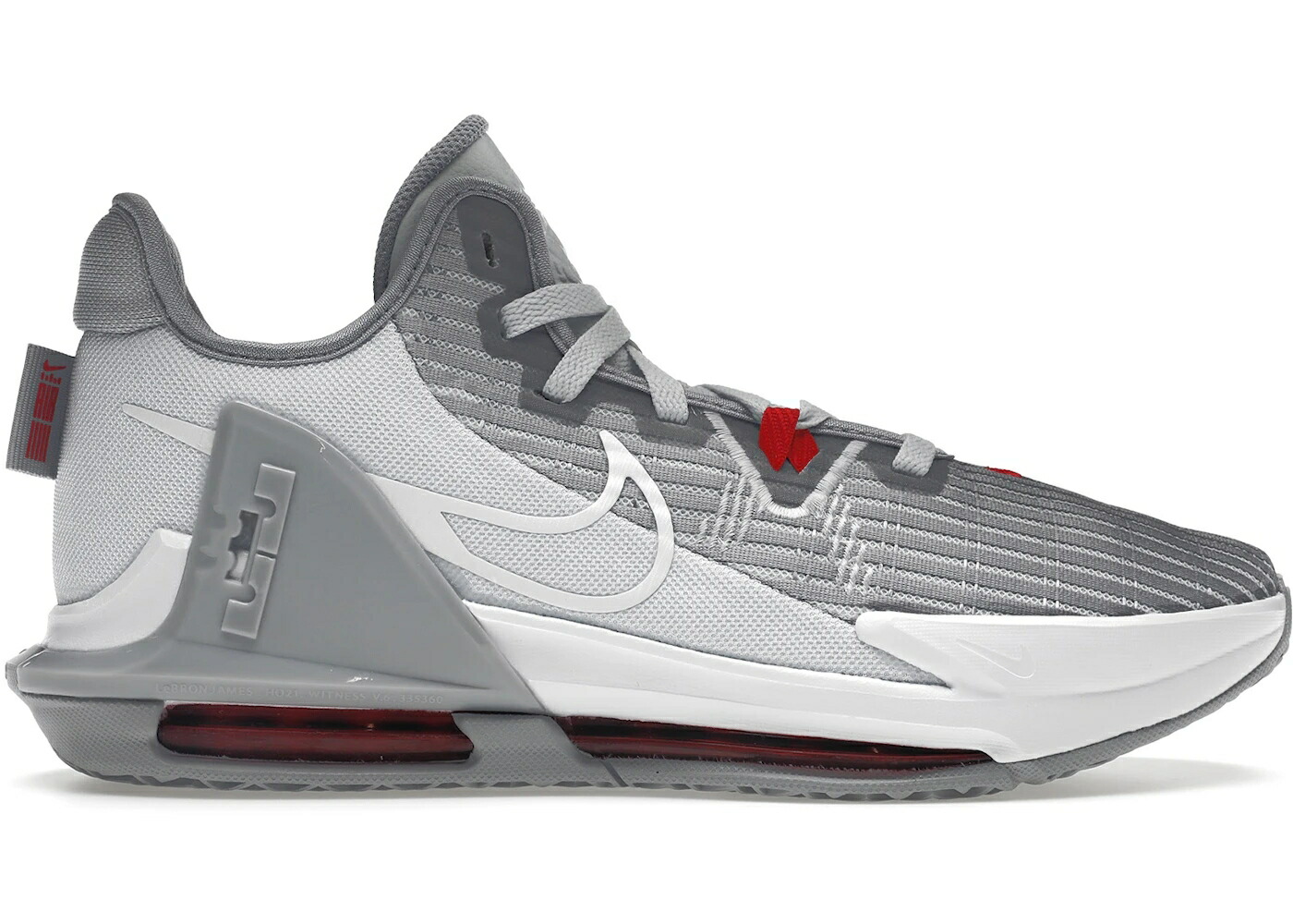 ナイキ レブロン ピュア プラチナム 赤 レッド ウィットネス スニーカー メンズ NIKE LEBRON WITNESS 6 PURE PLATINUM / PURE PLATINUM UNIVERSITY RED