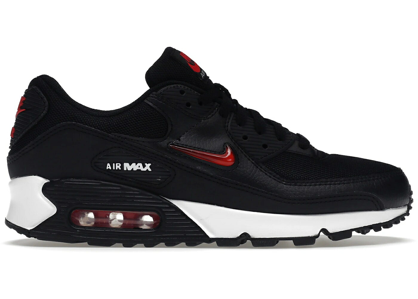 ナイキ マックス 黒色 ブラック 赤 レッド 白色 ホワイト エアマックス スニーカー メンズ NIKE AIR MAX 90 JEWEL BRED / BLACK RED WHITE