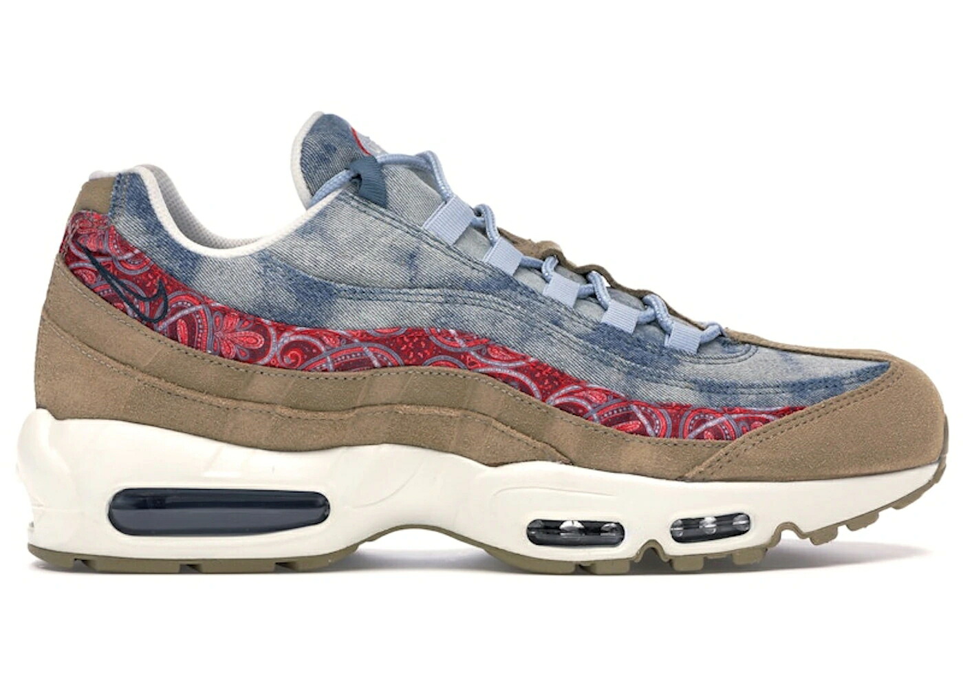 ナイキ マックス ワイルド ベージュ 赤 赤いこと エア湖マックス スニーカー メンズ NIKE AIR MAX 95 WILD WEST / PARACHUTE BEIGE UNIVERSITY RED
