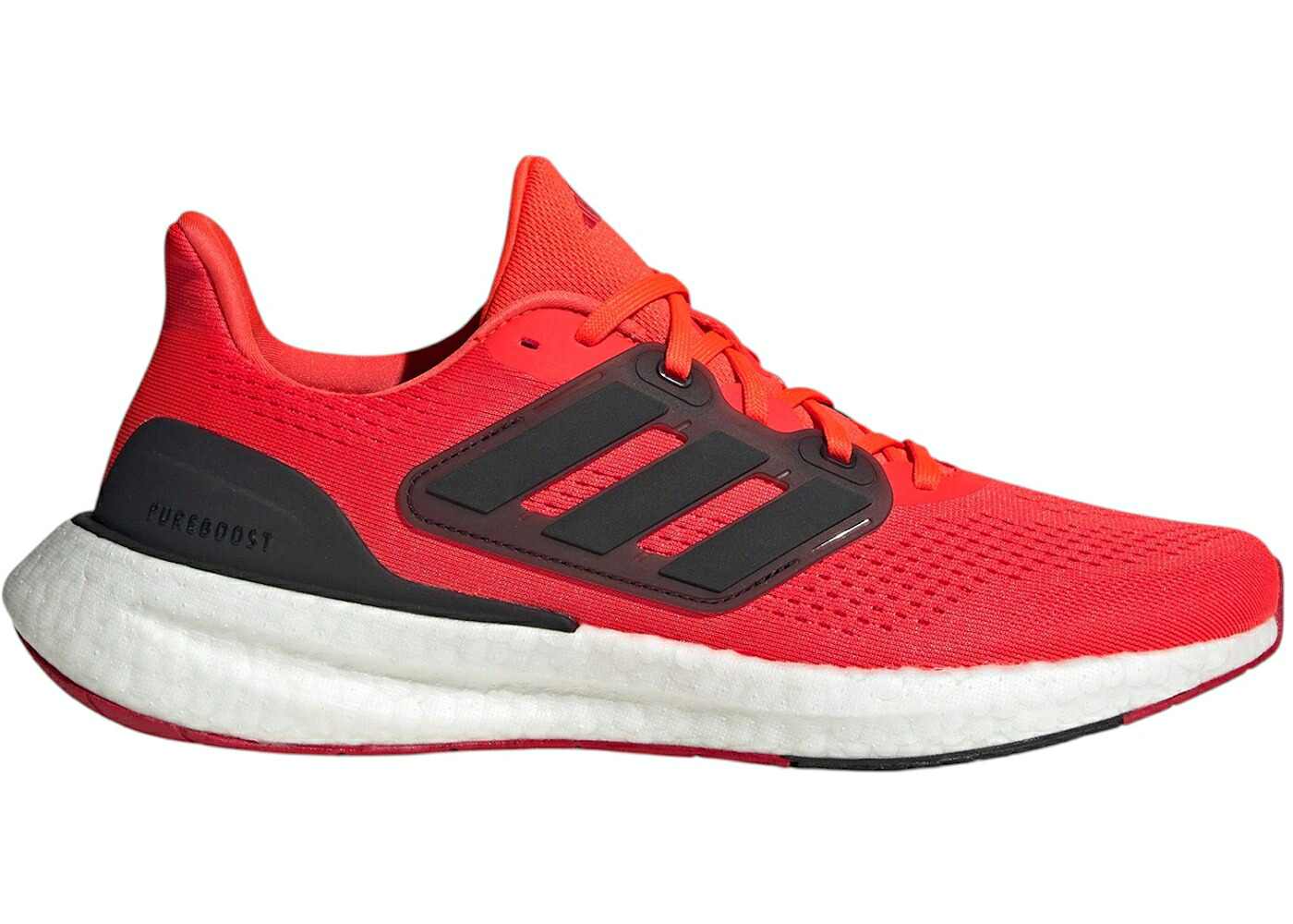 アディダス 赤 レッド 黒色 ブラック コア スニーカー メンズ ADIDAS PUREBOOST 23 SOLAR RED BLACK / SOLAR RED CORE BLACK BETTER|スニケス