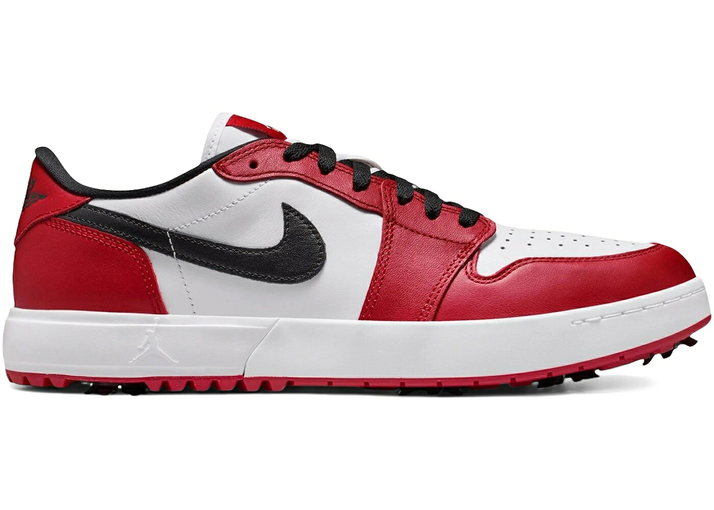 ナイキ ジョーダン ゴルフ シカゴ 赤 レッド 黒色 ブラック 白色 ホワイト スニーカー メンズ JORDAN 1 LOW GOLF SPIKED CHICAGO / VARISTY RED BLACK WHITE