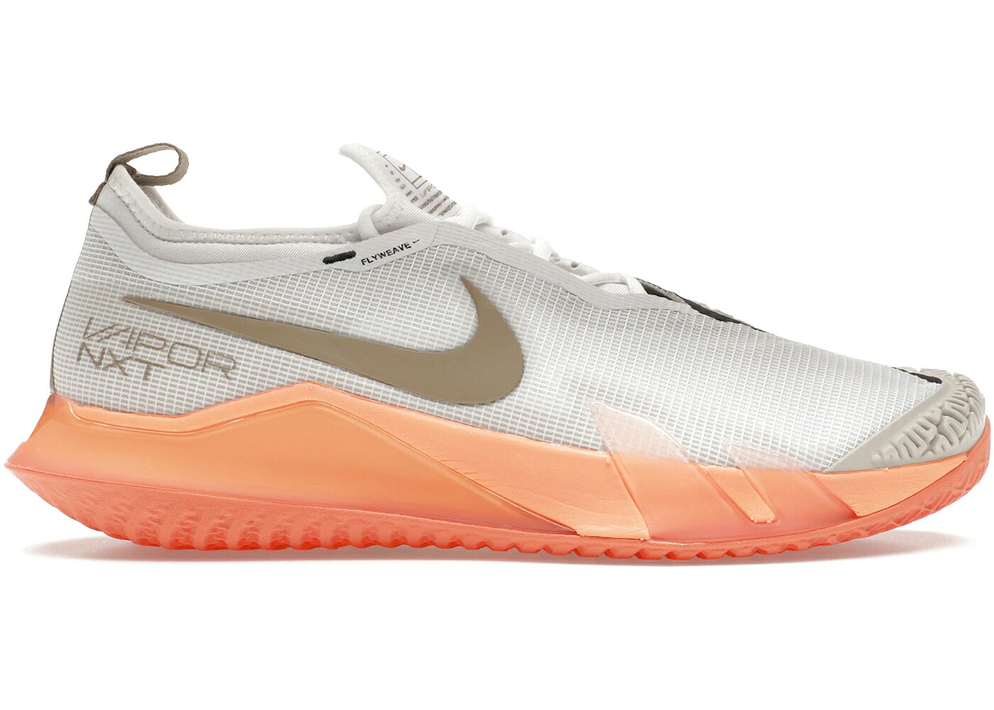ナイキ 厚地の外套 リアクト 白いこと 白いこと 橙 オレンジ色 黒いこと 黒いこと スニーカー メンズ NIKE COURT REACT VAPOR NXT WHITE APRICOT / WHITE ORANGE BLACK