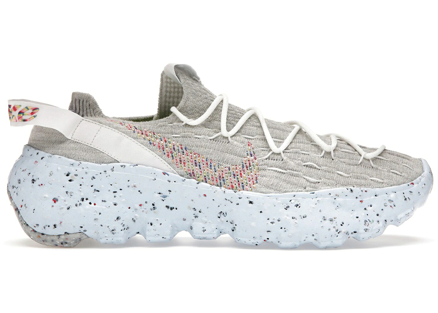 ナイキ 薄墨色 薄墨色 虹色 虹霓 青味 青味 白いこと 白いこと スニーカー メンズ NIKE SPACE HIPPIE 04 GREY RAINBOW / GREY BLUE WHITE RAINBOW