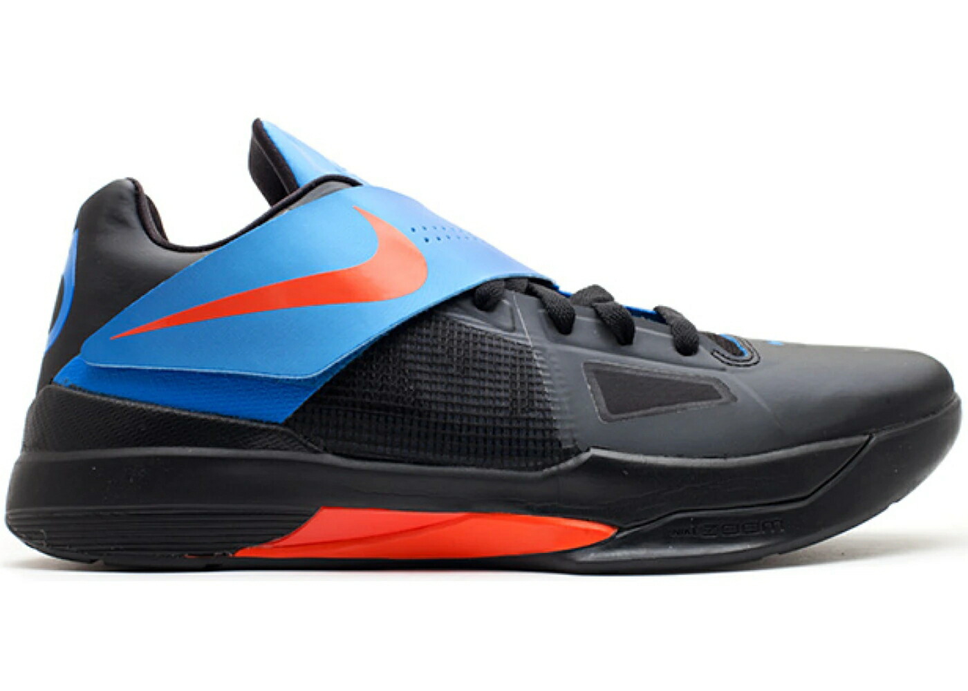 ナイキ 黒色 ブラック チーム 橙 オレンジ 青色 ブルー スニーカー メンズ NIKE KD 4 AWAY / BLACK TEAM ORANGE PHOTO BLUE