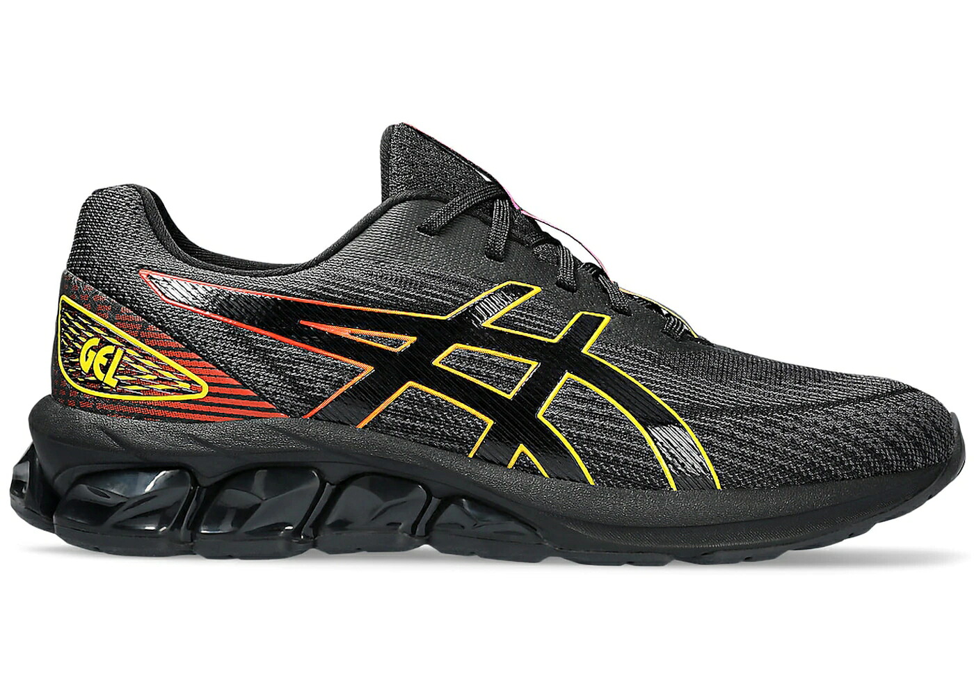 アシックス 黒色 ブラック スニーカー メンズ ASICS GEL-QUANTUM 180 VII BLACK CHERRY TOMATO / BLACK CHERRY TOMATO