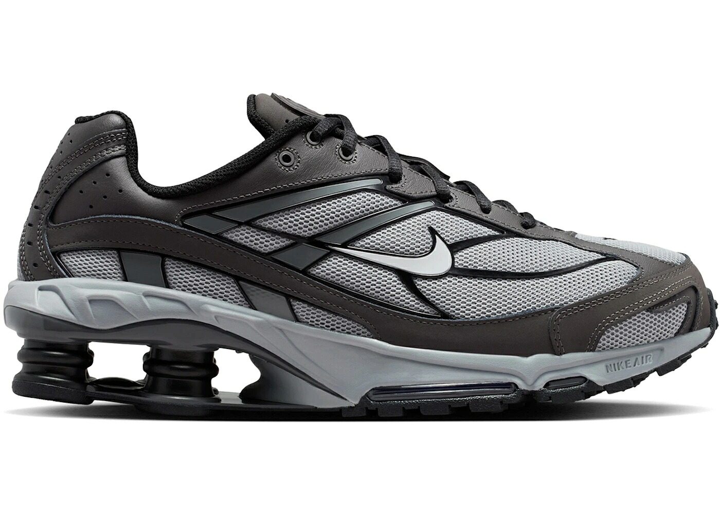 ナイキ ショックス 灰色 グレー 黒色 ブラック スニーカー メンズ NIKE SHOX RIDE 2 LIGHT SMOKE GREY BLACK / LIGHT SMOKE GREY MEDIUM ASH