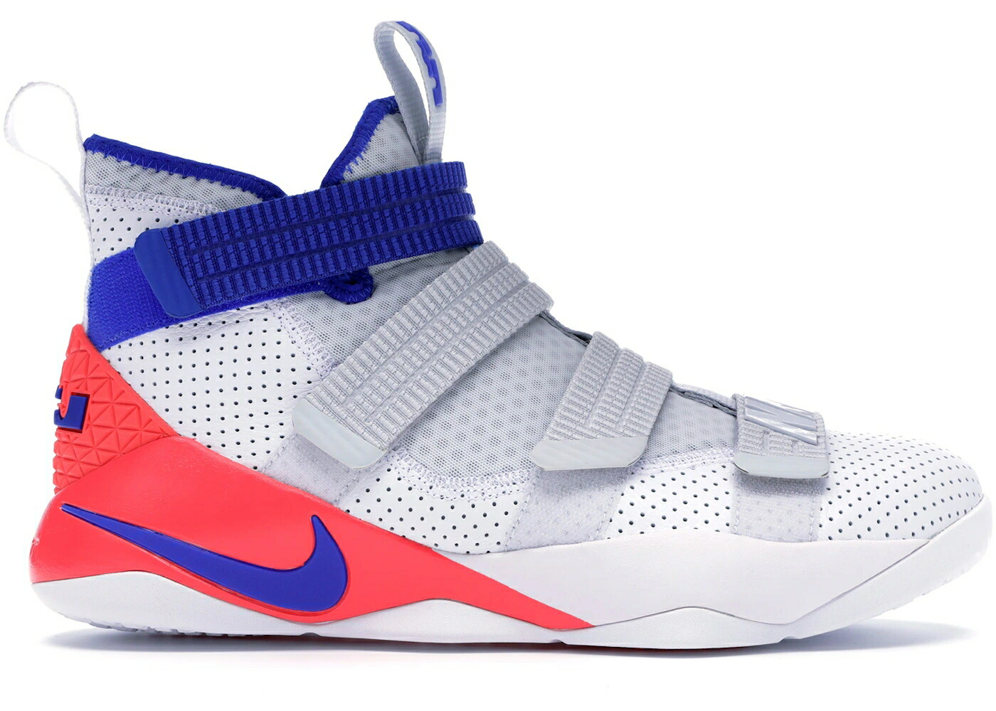 ナイキ レブロン ズーム ソルジャー 白色 ホワイト 青色 ブルー ピュア スニーカー メンズ NIKE LEBRON ZOOM SOLDIER 11 ULTRAMARINE / WHITE RACER BLUE INFRARED PURE