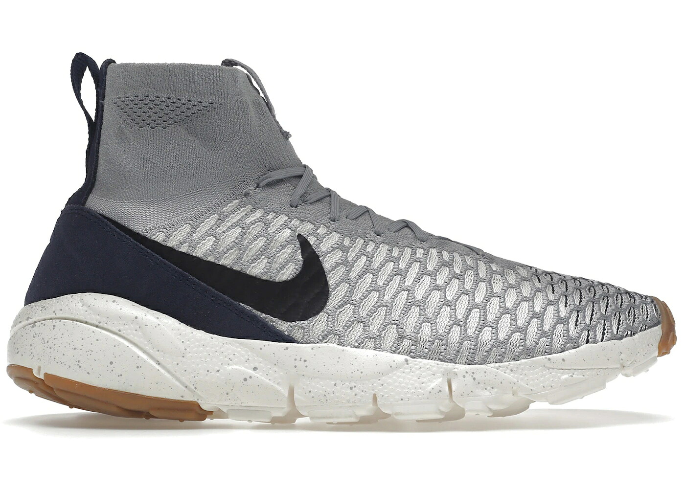 ナイキ フライニット 灰色 グレー 黒色 ブラック スニーカー メンズ NIKE AIR FOOTSCAPE MAGISTA FLYKNIT WOLF GREY DARK OBSIDIAN / WOLF GREY BLACK SAIL DARK