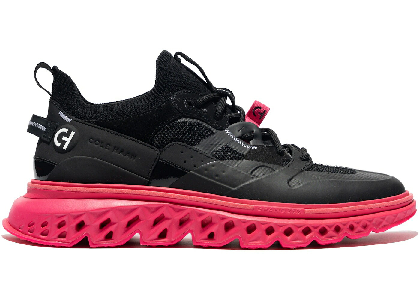 電話を掛けるハーン 黒いこと 黒いこと サクラ色 スニーカー メンズ COLE HAAN COLE HAAN ZEROGRAND WINGTIP PHANTACI / BLACK PINK