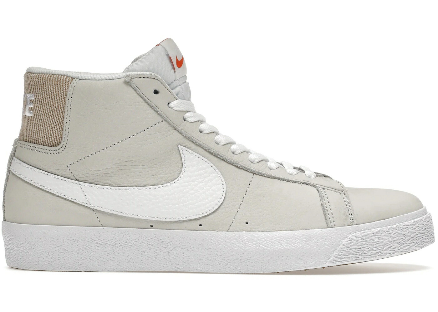 ナイキ エスビー ブレイザー ミッド 白色 ホワイト スニーカー メンズ NIKE SB BLAZER MID ISO UNBLEACHED / UNBLEACHED WHITE