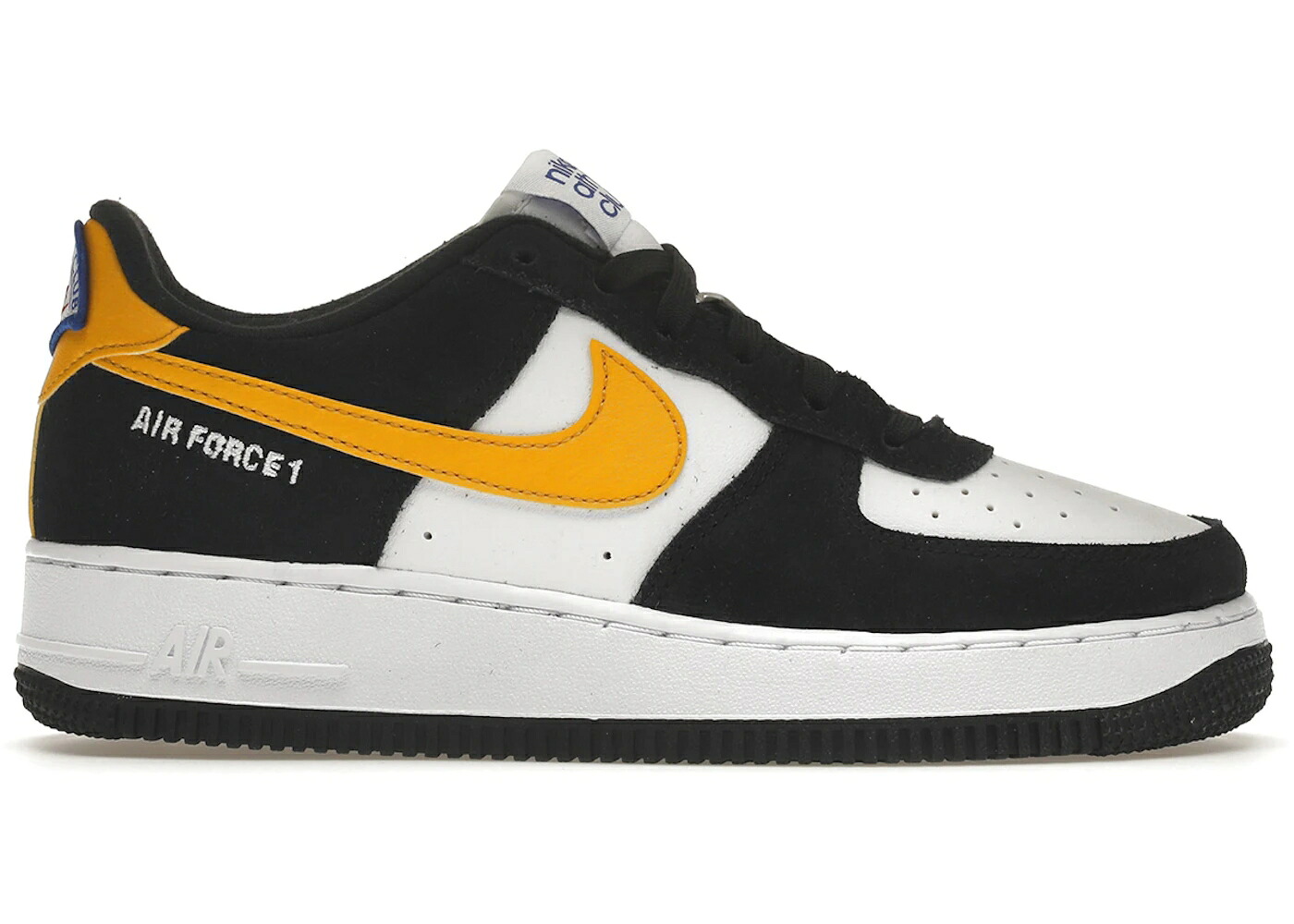 ナイキ 野球クラブ 黒いこと 黒いこと ゴールド 白いこと 白いこと 空軍 お坊っちゃん キッズ NIKE AIR FORCE 1 LOW ATHLETIC CLUB BLACK UNIVERSITY GOLD (GS) / BLACK WHITE UNIVERSITY GOLD もの言う花 マタニティ スニーカ