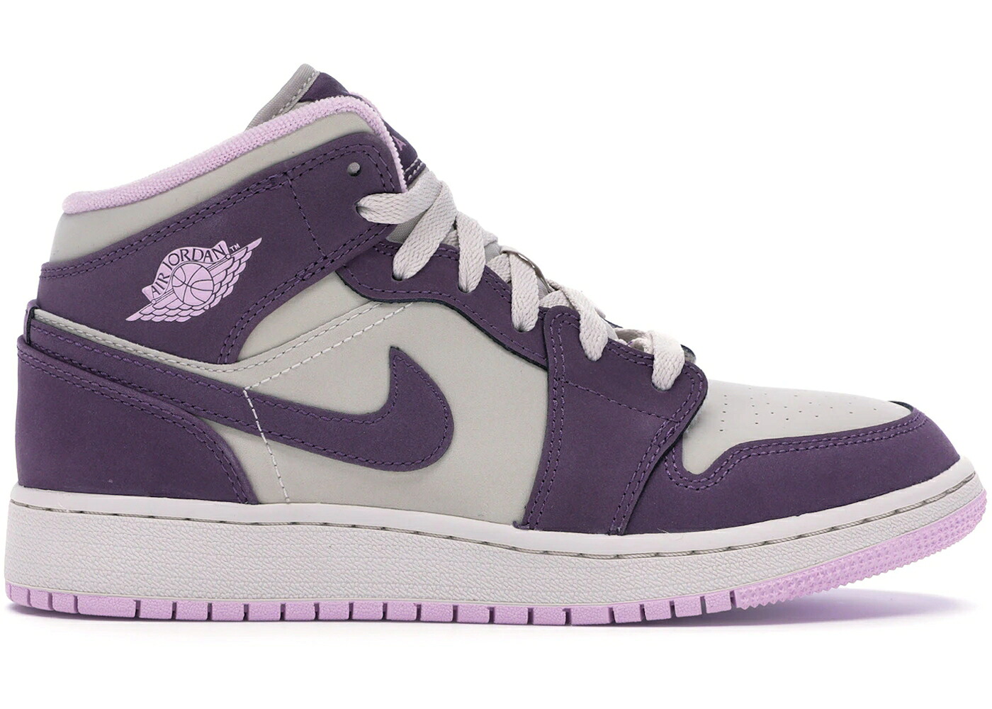 ナイキ ジョーダン ミッド 労働者階級 紫 パープル 砂色 沙子 お坊っちゃん キッズ JORDAN 1 MID PRO PURPLE DESERT SAND (GS) / PRO PURPLE DESERT SAND もの言う花 マタニティ スニーカー