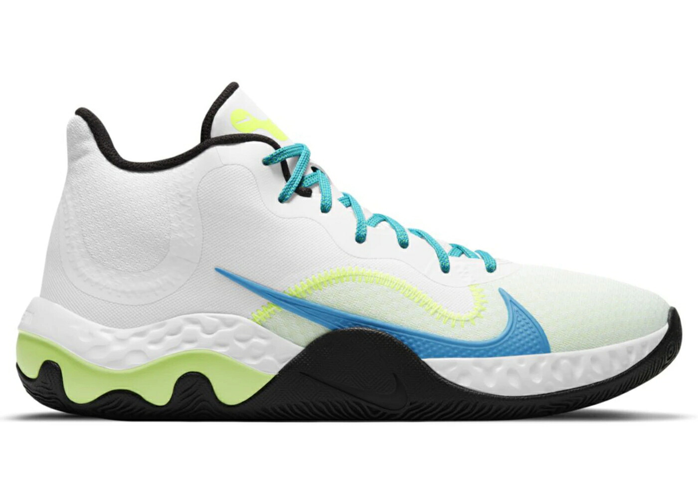 ナイキ 白いこと 白いこと 青み 青色 黒いこと 黒いこと スニーカー メンズ NIKE RENEW ELEVATE WHITE VOLT LIGHT BLUE FURY / WHITE BLACK VOLT LIGHT BLUE FURY