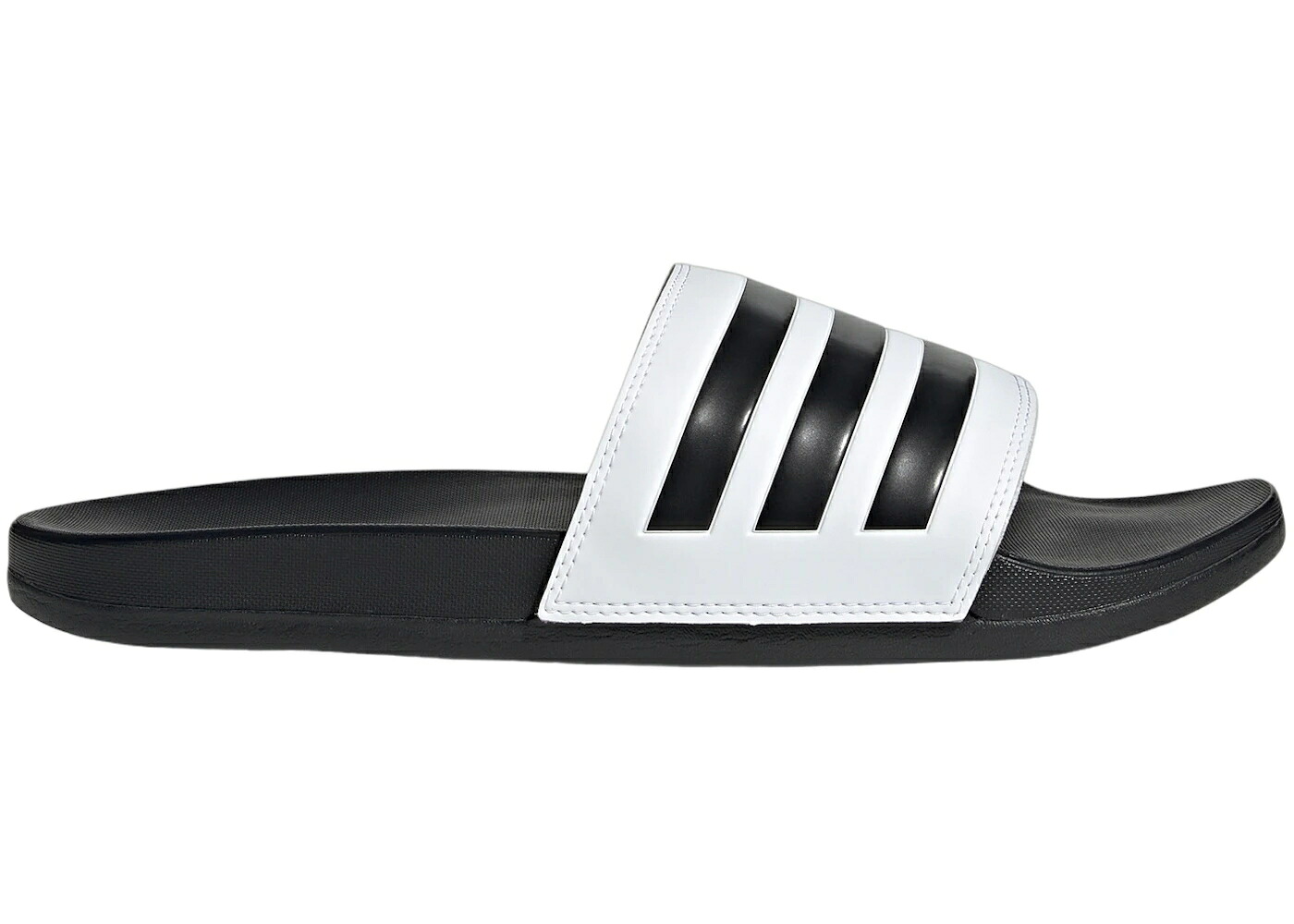 アディダス アディレッタ 白いこと 白いこと 中核グループ 黒いこと 黒いこと スニーカー メンズ ADIDAS ADILETTE COMFORT SLIDES CLOUD WHITE CORE BLACK / CLOUD WHITE CORE BLACK CORE