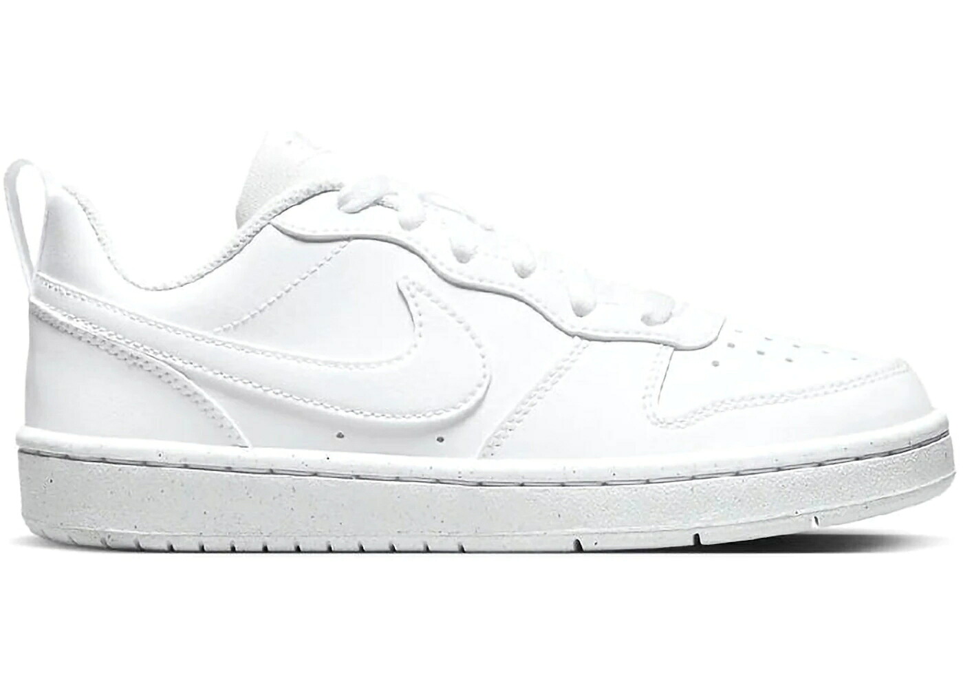 ナイキ 厚地の外套 白いこと 白いこと コートバーロウ お坊っちゃん キッズ NIKE COURT BOROUGH LOW RECRAFT TRIPLE WHITE (GS) / WHITE WHITE WHITE もの言う花 マタニティ スニーカー