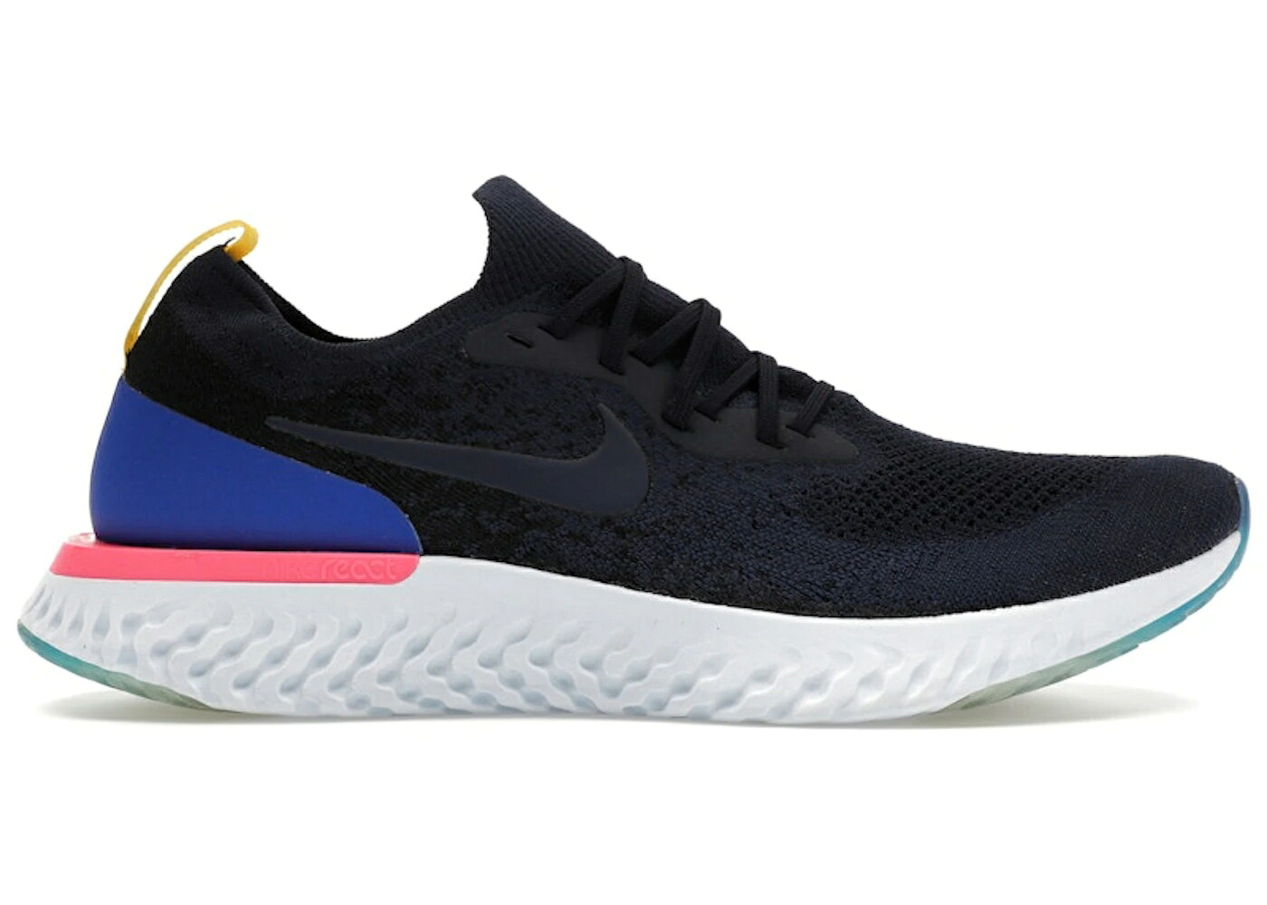ナイキ エピック リアクト フライニット カレッジ 紺色 ネイビー スニーカー メンズ NIKE EPIC REACT FLYKNIT COLLEGE NAVY / COLLEGE NAVY COLLEGE NAVY RACER