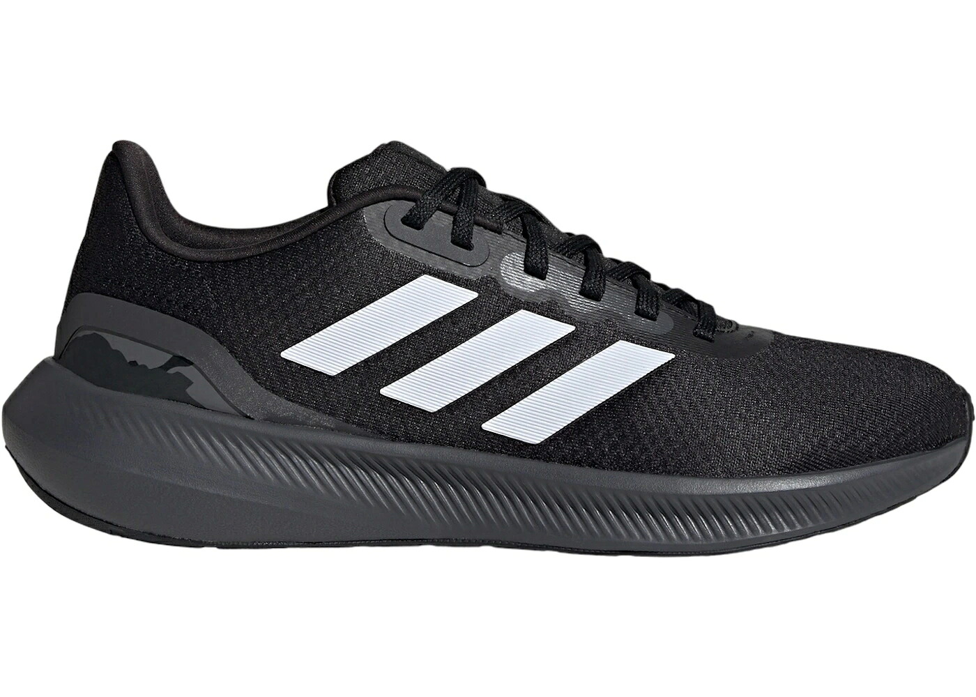 アディダス コア 黒色 ブラック 白色 ホワイト 灰色 グレー スニーカー メンズ ADIDAS RUNFALCON 3 CORE BLACK CLOUD WHITE GREY / CORE BLACK CLOUD WHITE GREY FIVE