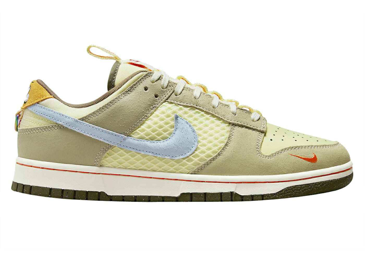ナイキ ダンク 黄味がかった 黄色 青み 青色 ダンクロー スニーカー メンズ NIKE DUNK LOW CARTOON / YELLOW TAN BLUE