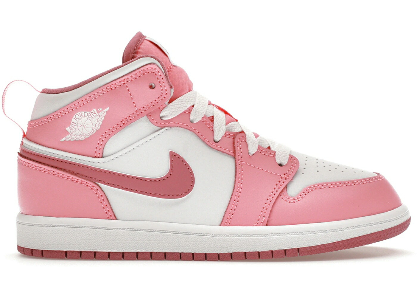 ナイキ ジョーダン ミッド 白いこと 白いこと VALENTINE\u0027S お坊っちゃん キッズ JORDAN 1 MID DAY (2023) (なおなお書き) / CORAL CHALK DESERT BERRY WHITE もの言う花 マタニティ スニーカー