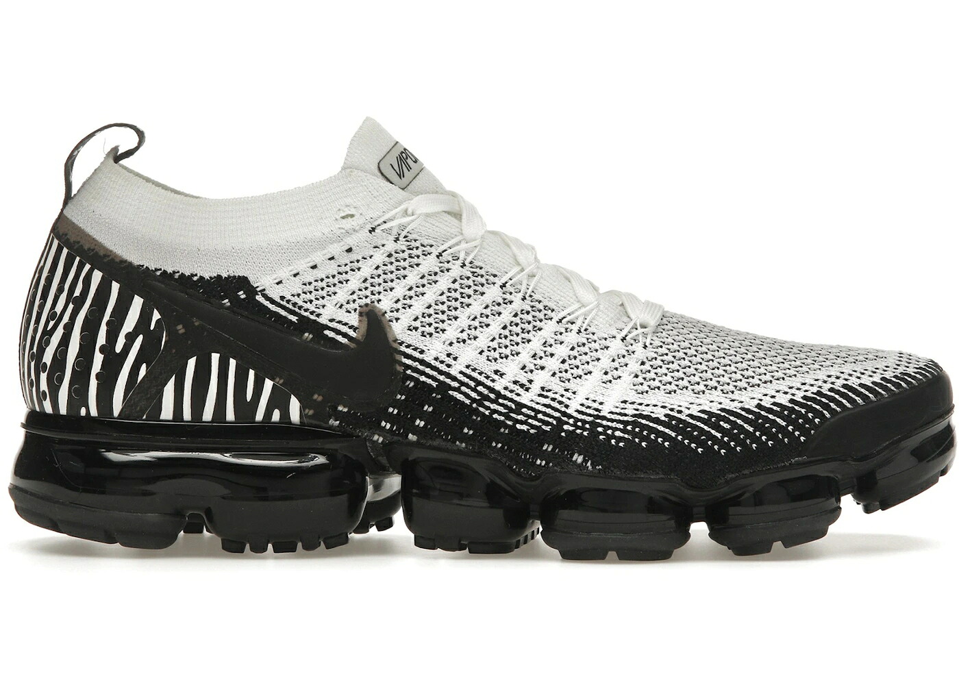 ナイキ 白色 ホワイト 黒色 ブラック エアヴェイパーマックス スニーカー メンズ NIKE AIR VAPORMAX 2 ANIMAL PACK ZEBRA / WHITE BLACK BLACK