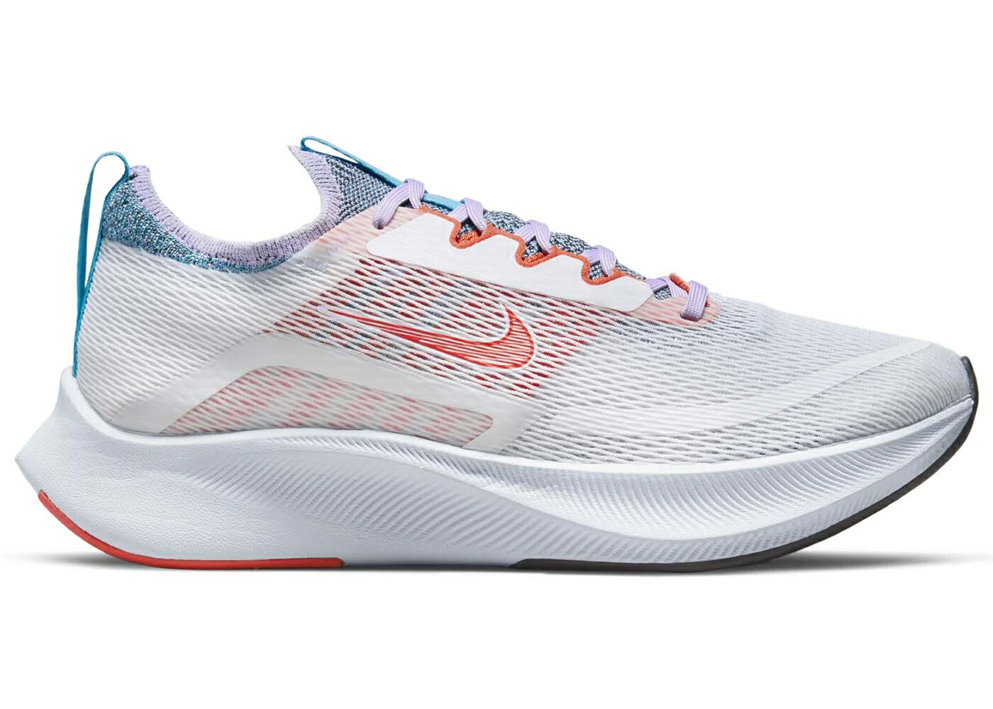 ナイキ ズーム 白色 ホワイト 橙 オレンジ チーム レーザー ズームフライ WOMEN'S スニーカー レディース NIKE ZOOM FLY 4 WHITE ORANGE LILAC (WOMEN'S) / WHITE TEAM ORANGE LILAC LASER