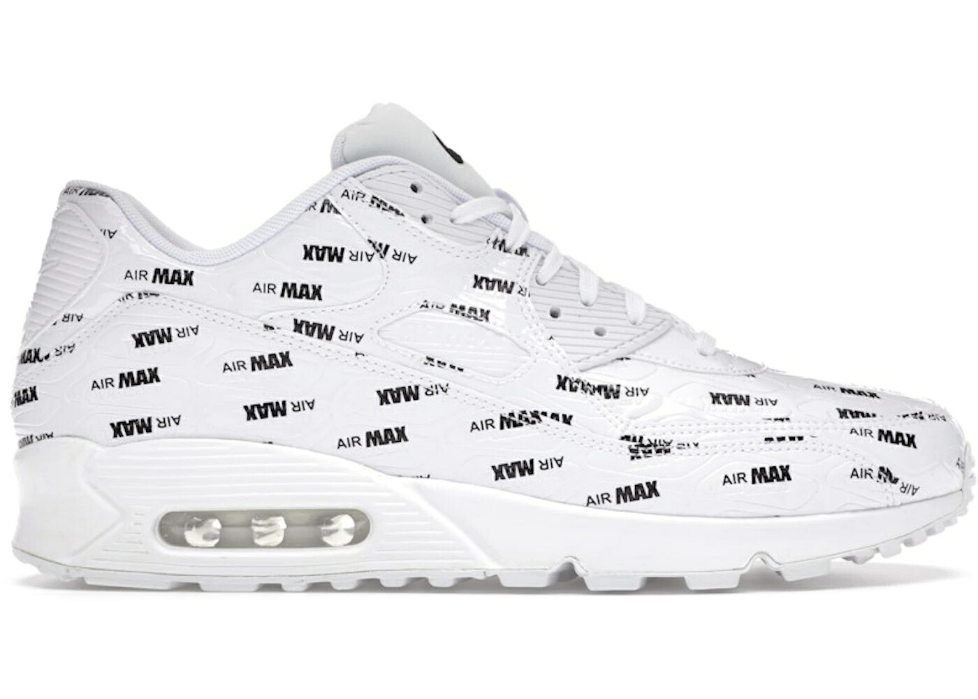 ナイキ マックス 白色 ホワイト 黒色 ブラック エアマックス スニーカー メンズ NIKE AIR MAX 90 ALL OVER PRINT WHITE BLACK / WHITE WHITE BLACK