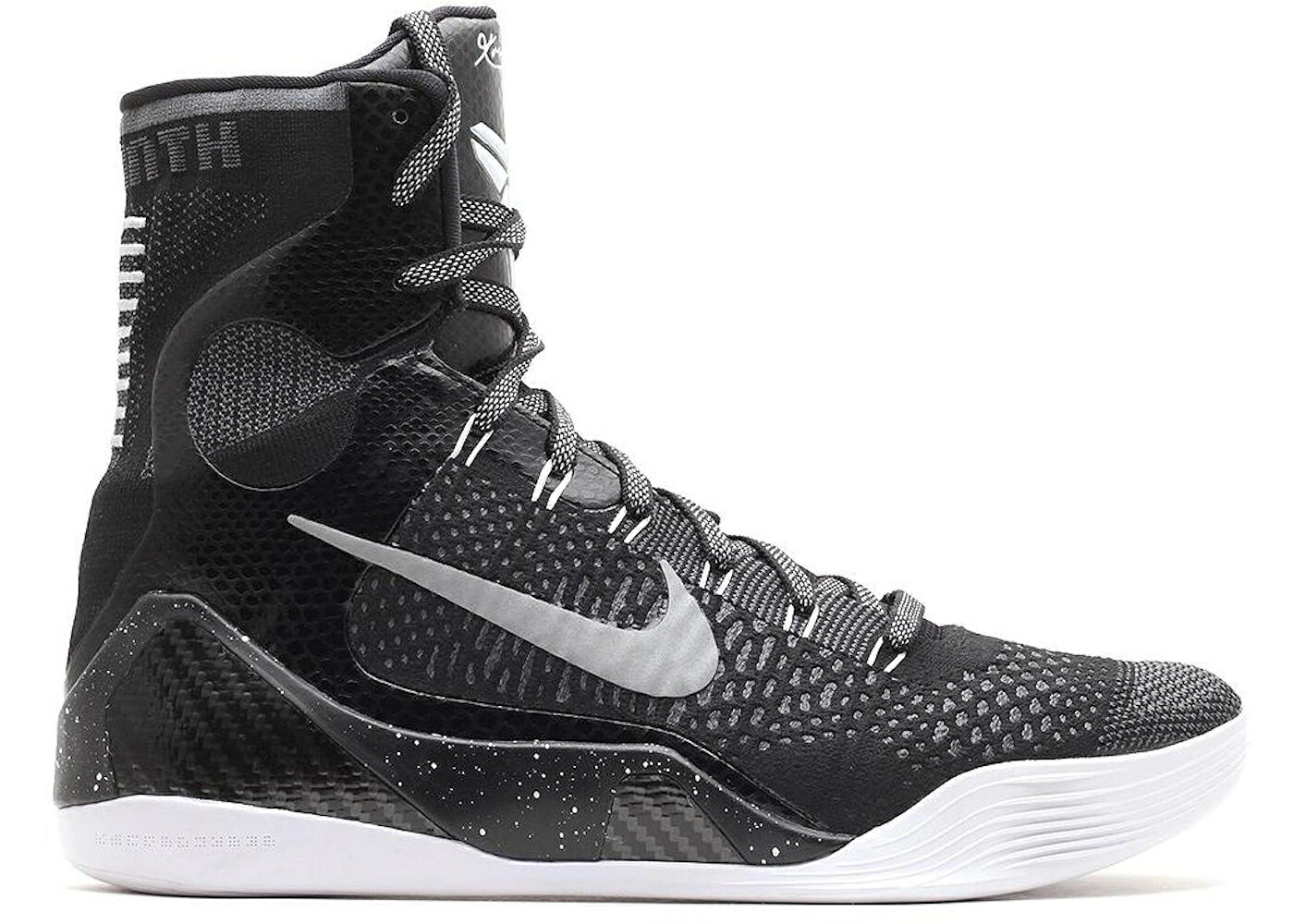 ナイキ コービー エリート 割り増し金 黒いこと 黒いこと しろがね色 しろがね色 スニーカー メンズ NIKE KOBE 9 ELITE PREMIUM QS BLACK / BLACK REFLECTIVE SILVER DARK