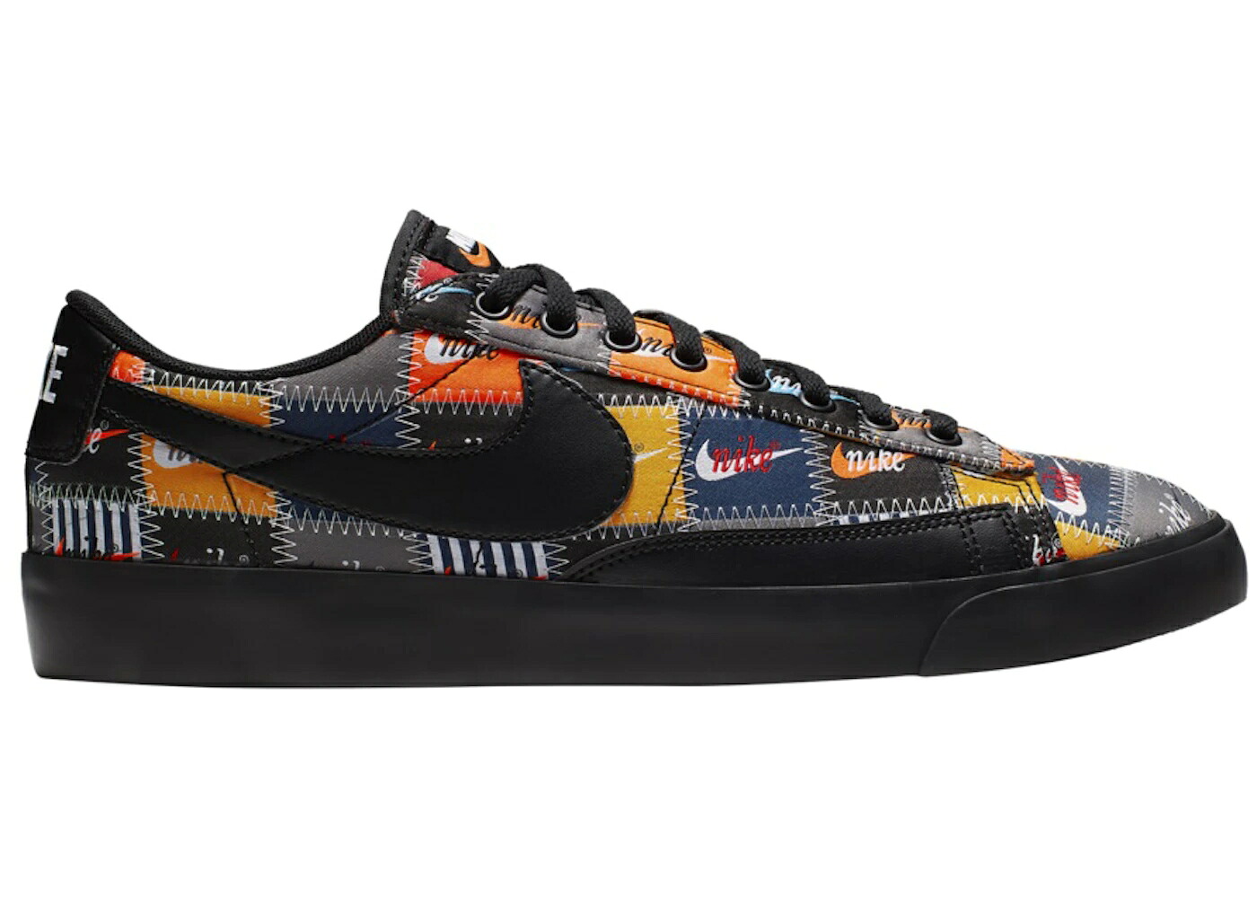 ナイキ ブレイザー 黒色 ブラック スニーカー メンズ NIKE BLAZER LOW PATCHWORK / BLACK MULTI COLOR｜スニケス