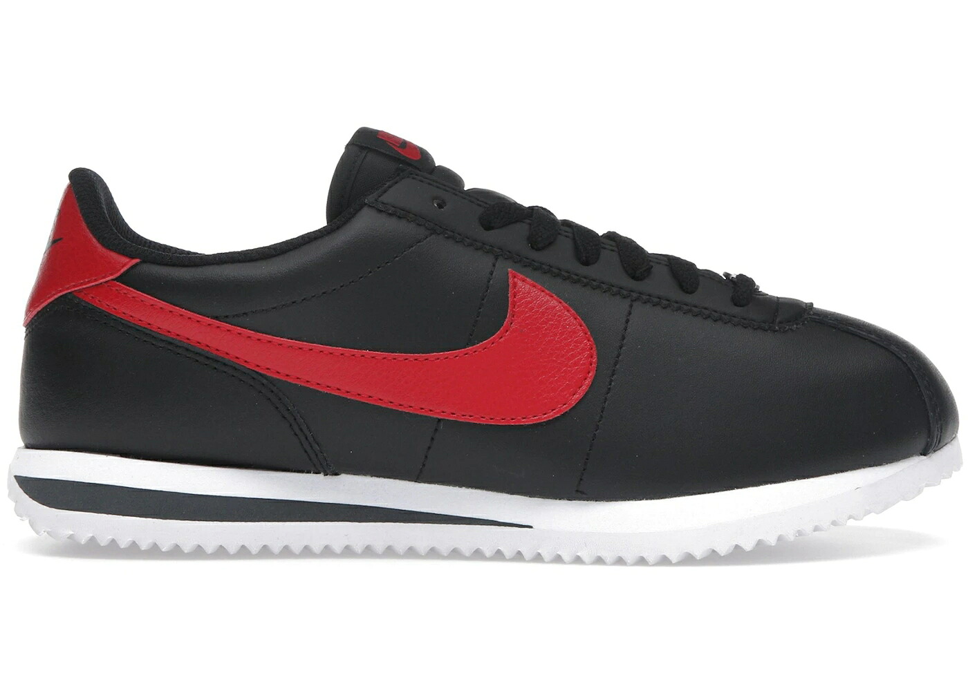 ナイキ コルテッツ レザー 黒色 ブラック 白色 ホワイト 赤 レッド スニーカー メンズ NIKE CORTEZ LEATHER BRED / BLACK WHITE GYM RED ANTHRACITE|スニケス