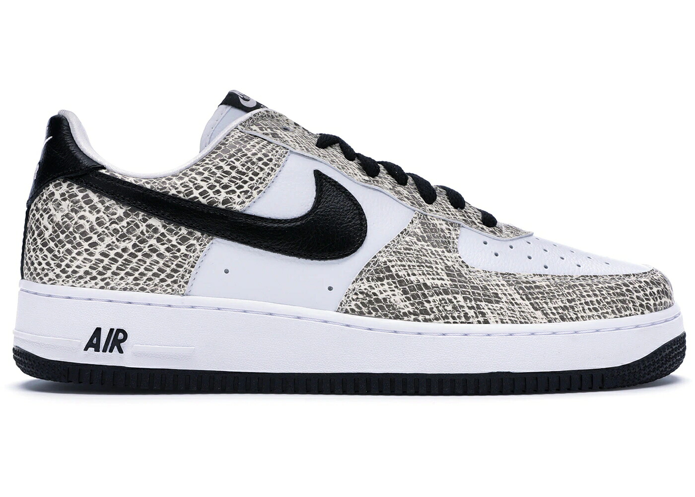 ナイキ 白いこと 白いこと 黒いこと 黒いこと 空軍 スニーカー メンズ NIKE AIR FORCE 1 LOW RETRO COCOA SNAKE (2018) / TRUE WHITE BLACK COCOA