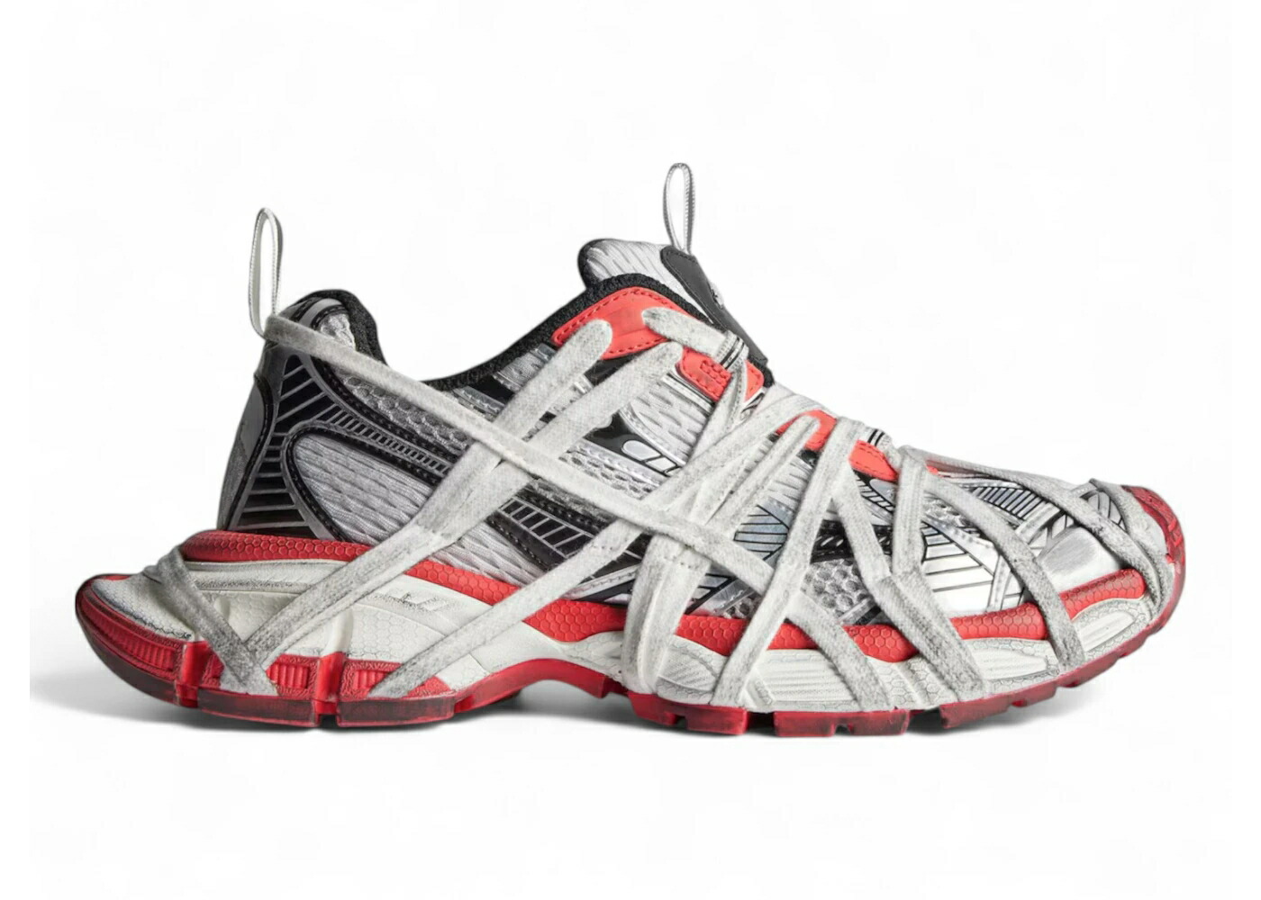 バレンシアガ 薄墨色 薄墨色 赤 赤いこと 黒いこと 黒いこと スニーカー メンズ BALENCIAGA 3XL EXTREME LACE GREY RED / GREY RED BLACK