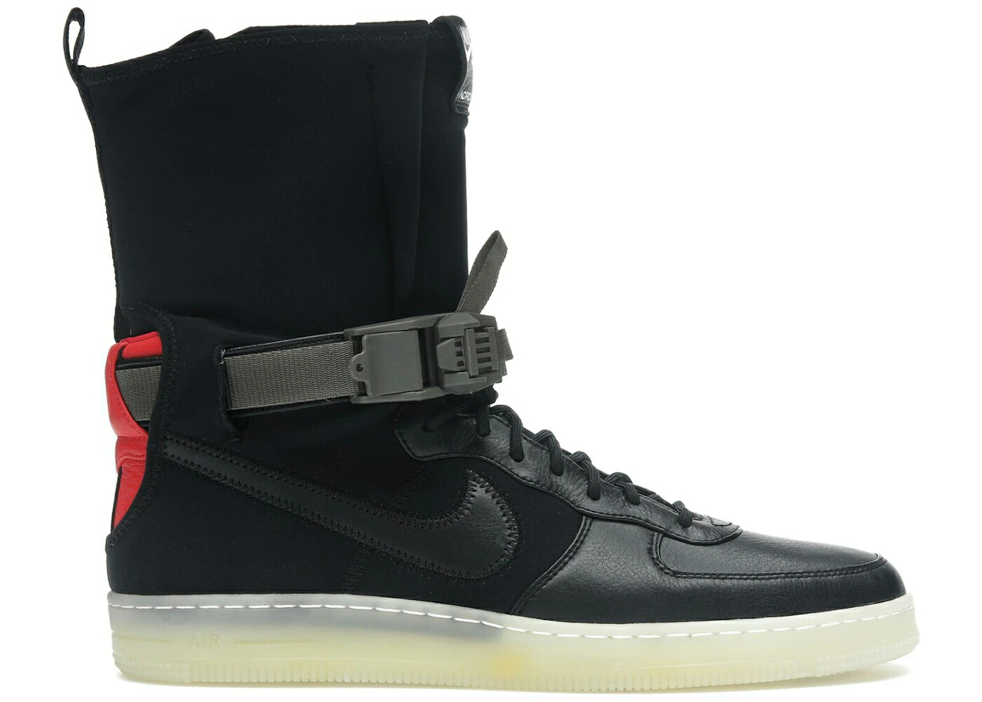 ナイキ 黒いこと 黒いこと クリムゾン 空軍 スニーカー メンズ NIKE AIR FORCE 1 DOWNTOWN ACRONYM BLACK CRIMSON / BLACK BLACK BRIGHT CRIMSON