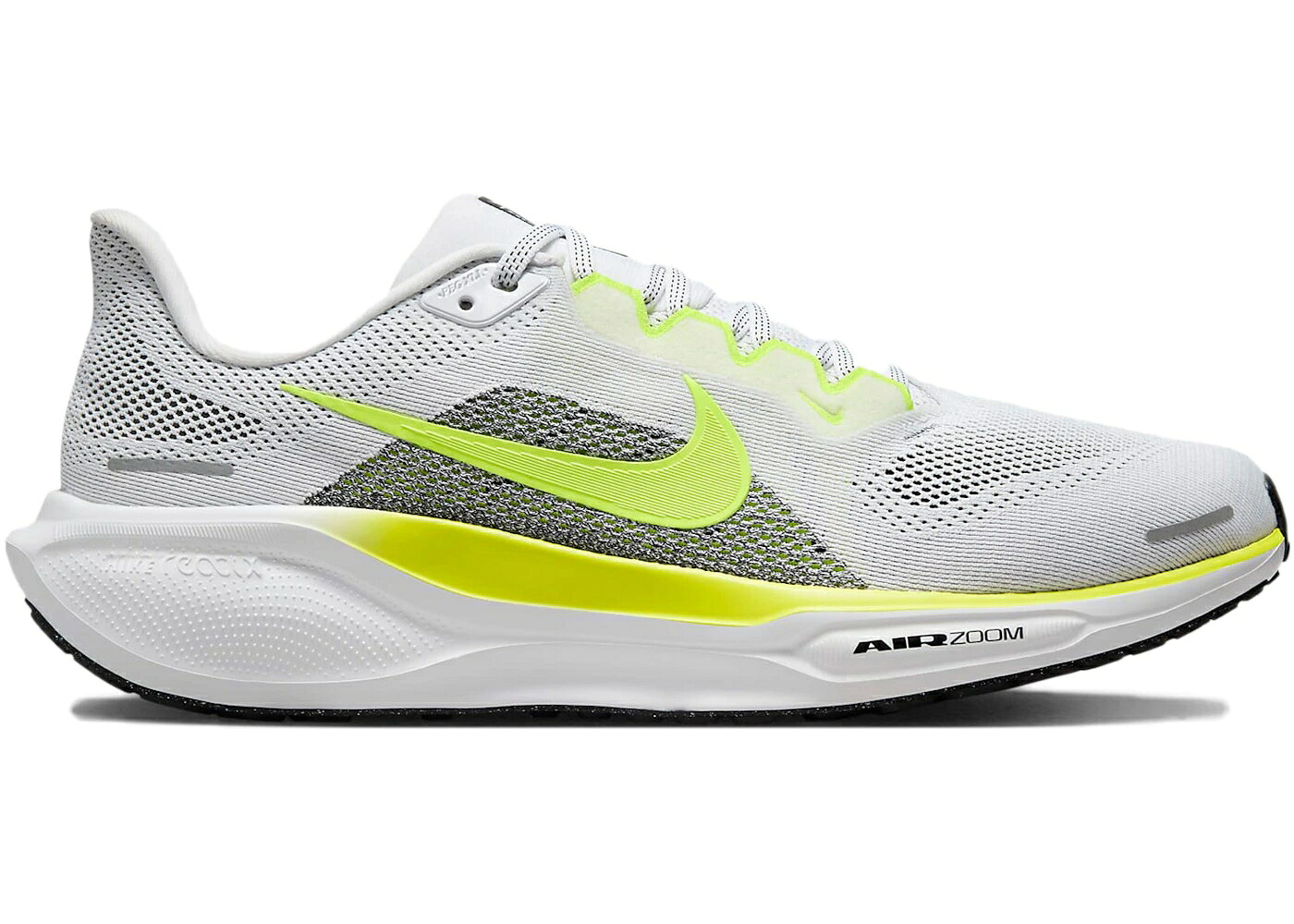ナイキ ズーム ペガサス 白色 ホワイト 黒色 ブラック ズームペガサス スニーカー メンズ NIKE AIR ZOOM PEGASUS 41 VOLT WHITE / WHITE BLACK VOLT