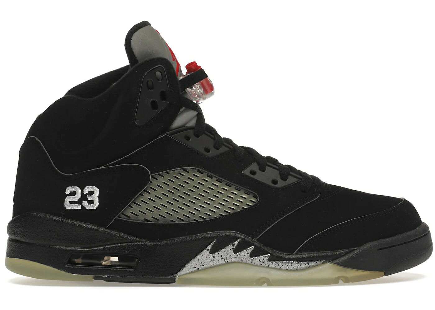 ナイキ ジョーダン 黒いこと 黒いこと しろがね色 しろがね色 赤 赤いこと スニーカー メンズ JORDAN 5 RETRO BLACK METALLIC (2007) / BLACK METALLIC SILVER RED