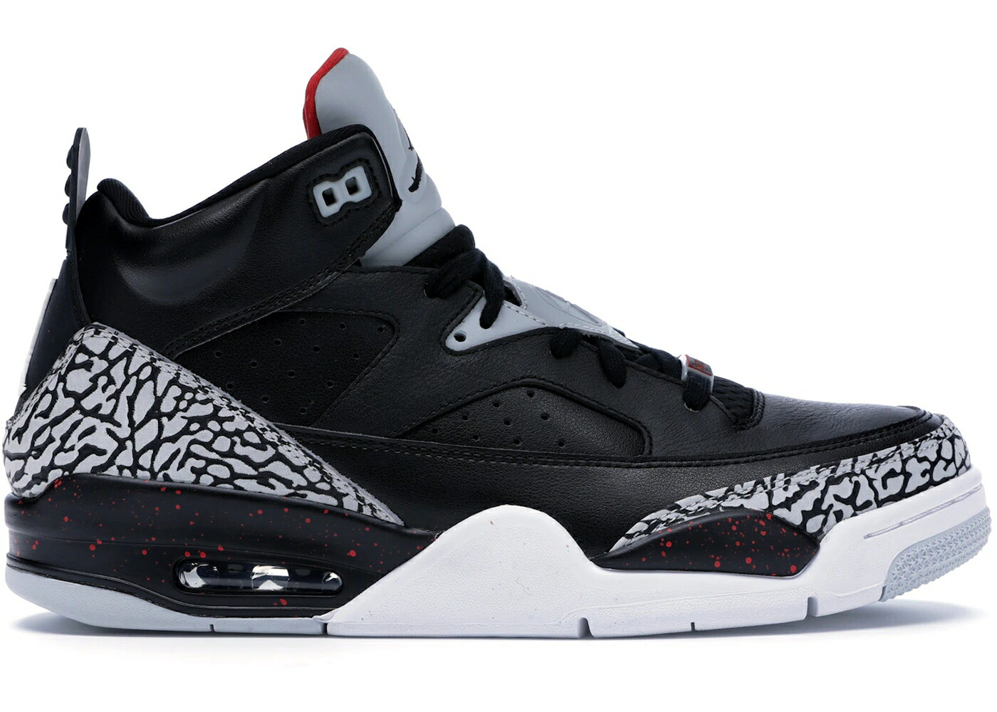 ナイキ ジョーダン 黒色 ブラック 灰色 シメント 赤 レッド グレー スニーカー メンズ JORDAN SON OF MARS LOW BLACK CEMENT / BLACK BLACK UNIVERSITY RED GREY