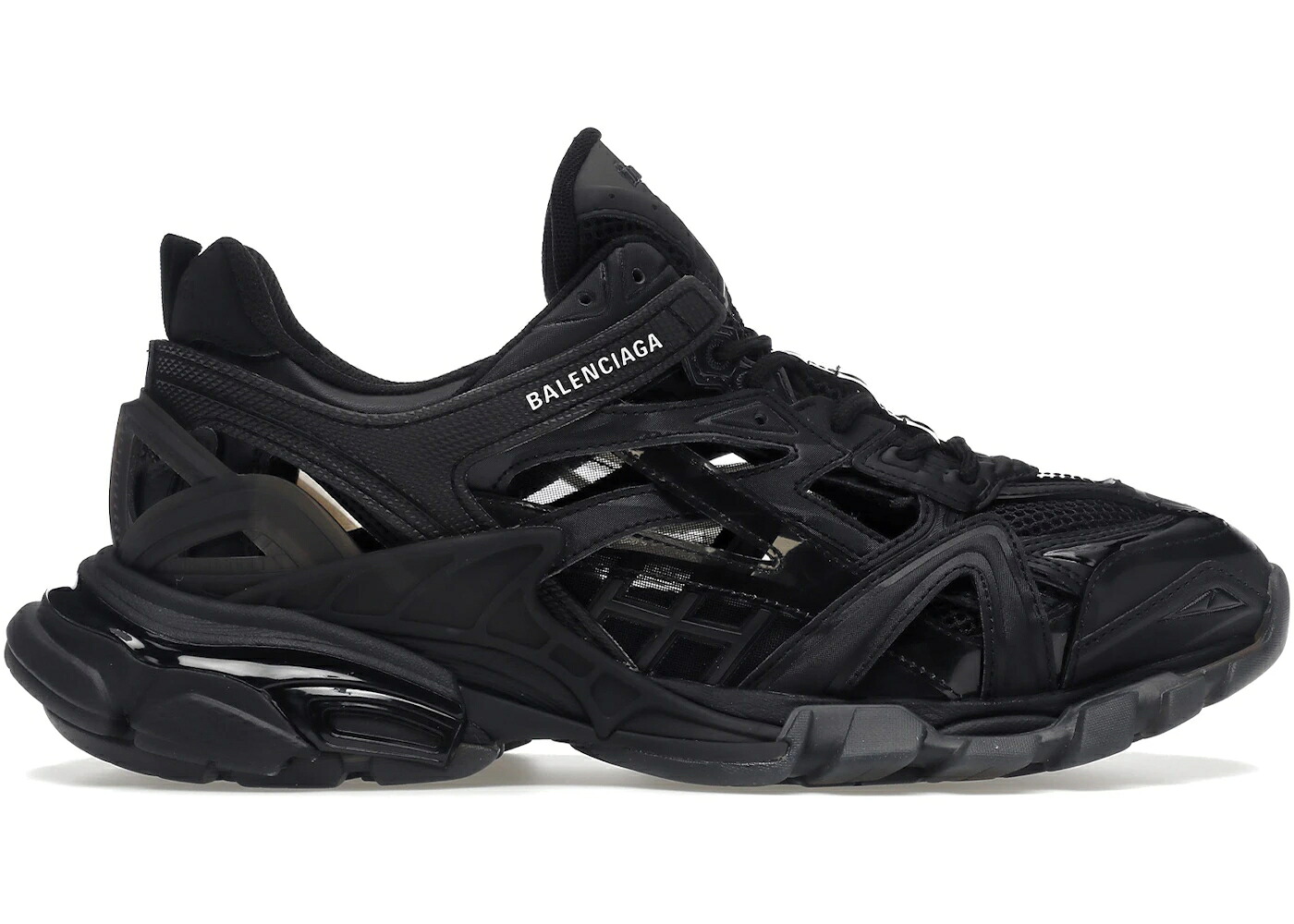バレンシアガ 黒いこと 黒いこと TRACK.2 スニーカー メンズ BALENCIAGA CLEAR SOLE BLACK /