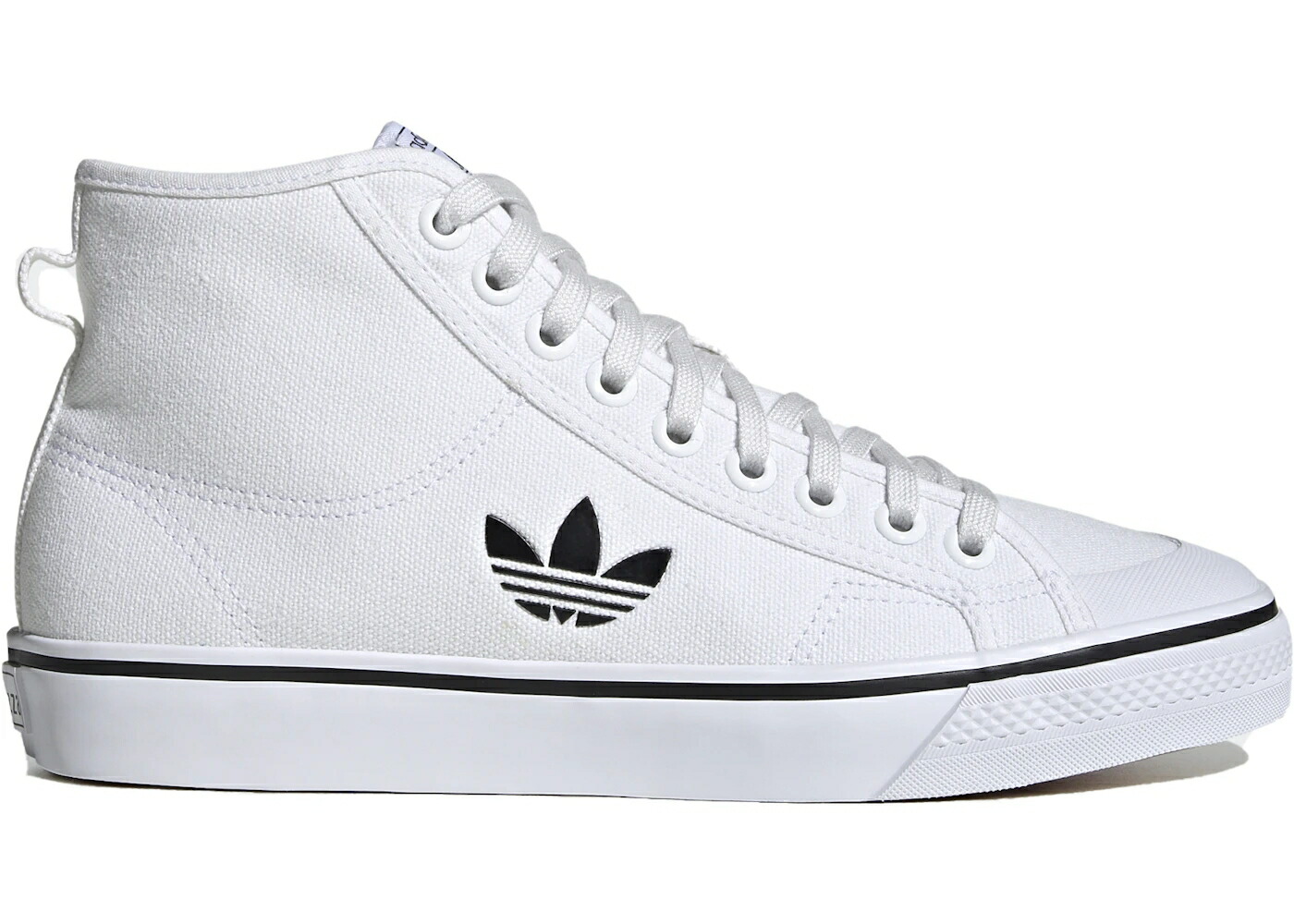 アディダス 白いこと 白いこと 黒いこと 黒いこと 中核グループ スニーカー メンズ ADIDAS NIZZA HI CLOUD WHITE BLACK / CLOUD WHITE CLOUD WHITE CORE