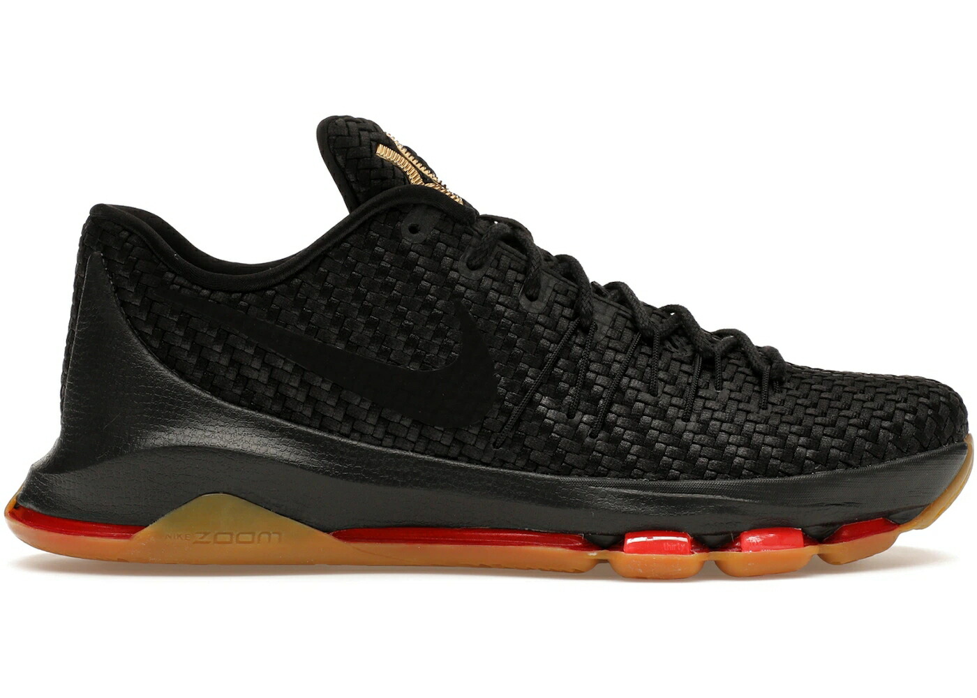 ナイキ ウーブン 黒いこと 黒いこと ゴールド レーザ スニーカー メンズ NIKE KD 8 EXT WOVEN WONDER / BLACK BLACK METALLIC GOLD LASER
