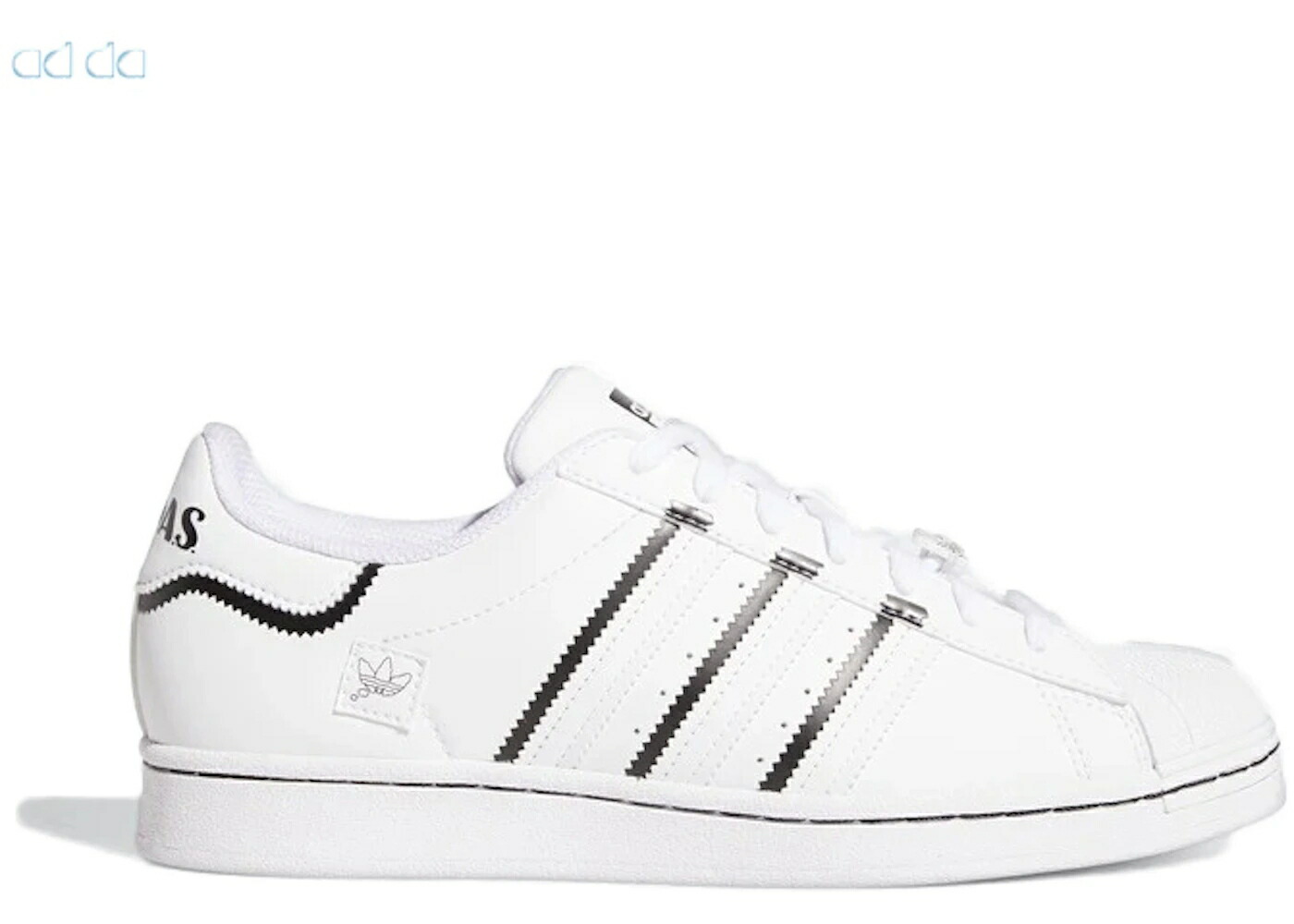 アディダス スーパースター 白色 ホワイト 黒色 ブラック スニーカー メンズ ADIDAS SUPERSTAR THIN STRIPES WHITE BLACK / WHITE BLACK