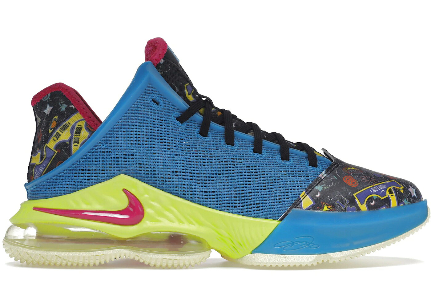 ナイキ レブロン 青碧 青碧 サクラ色 スニーカー メンズ NIKE LEBRON 19 LOW LEBRONIVAL / BLUE PINK VOLT